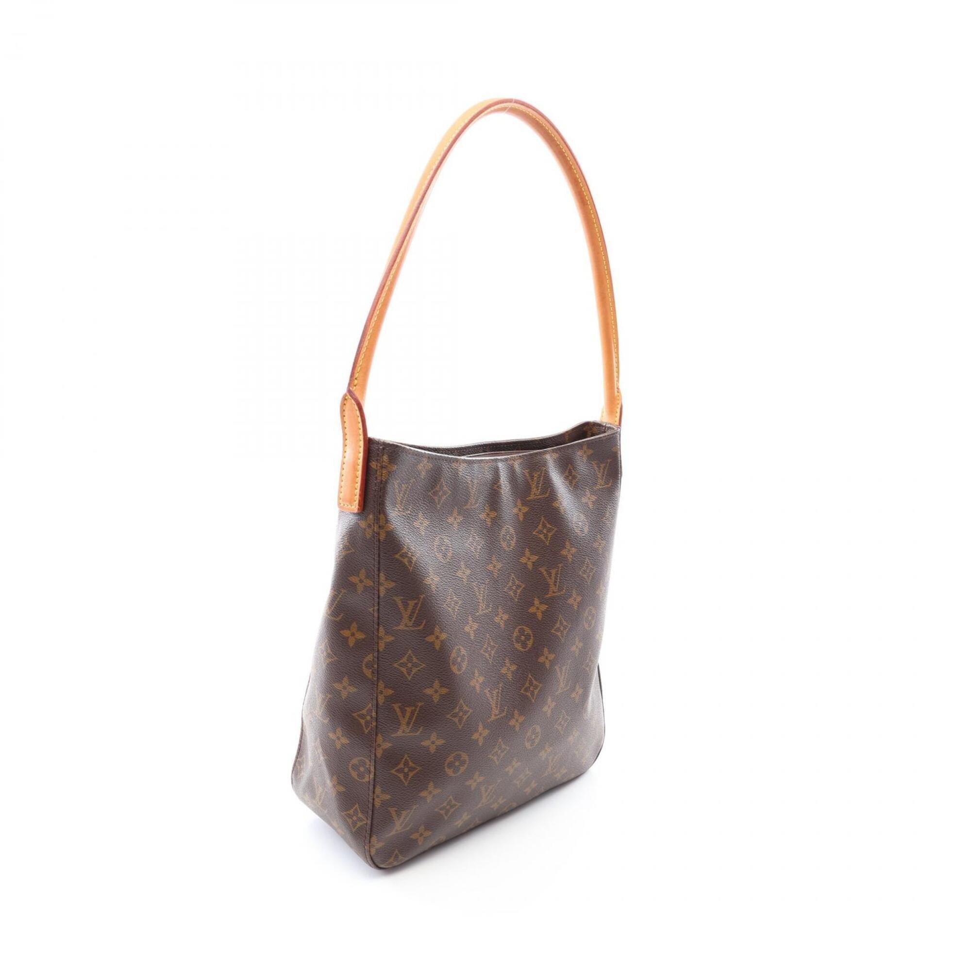 Louis Vuitton Brown Monogram Coated Canvas Leather Handbag Shoulder Bag (Pre-Owned)