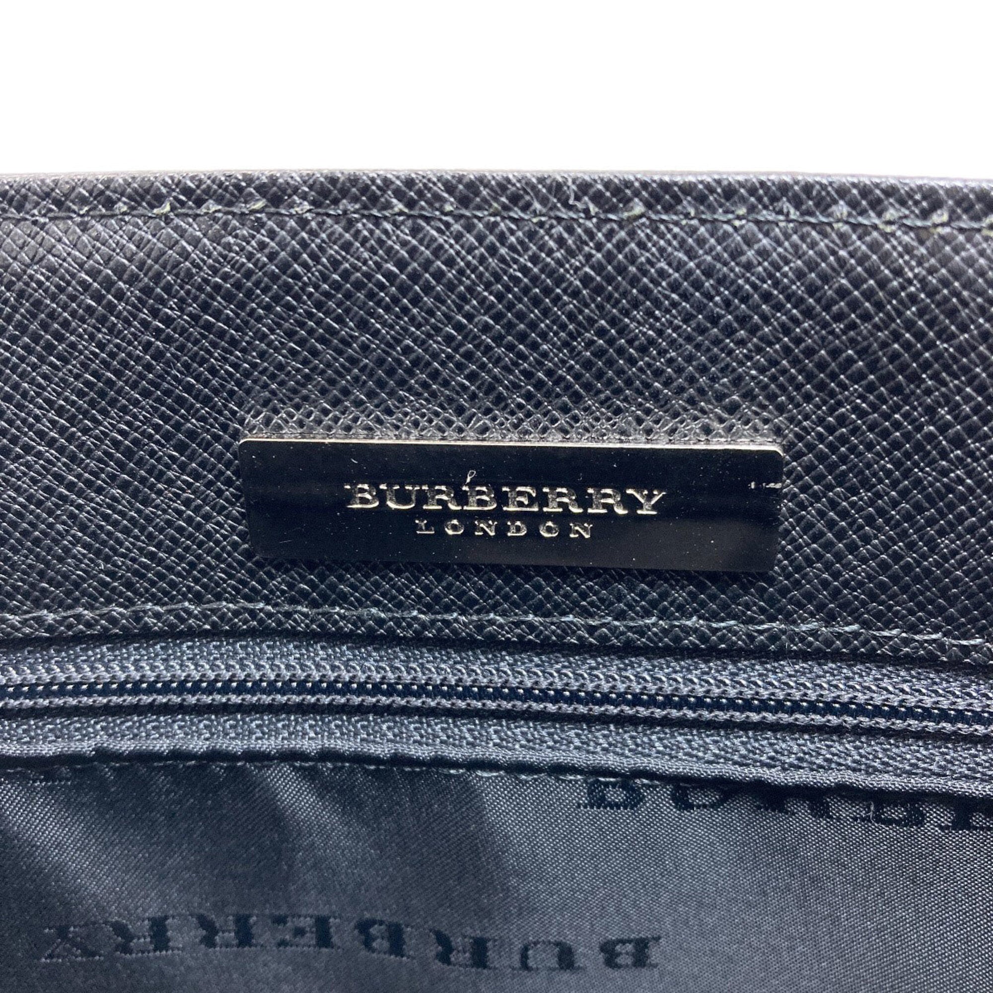 Burberry Black Pvc Leather Handbag (Pre-Owned)