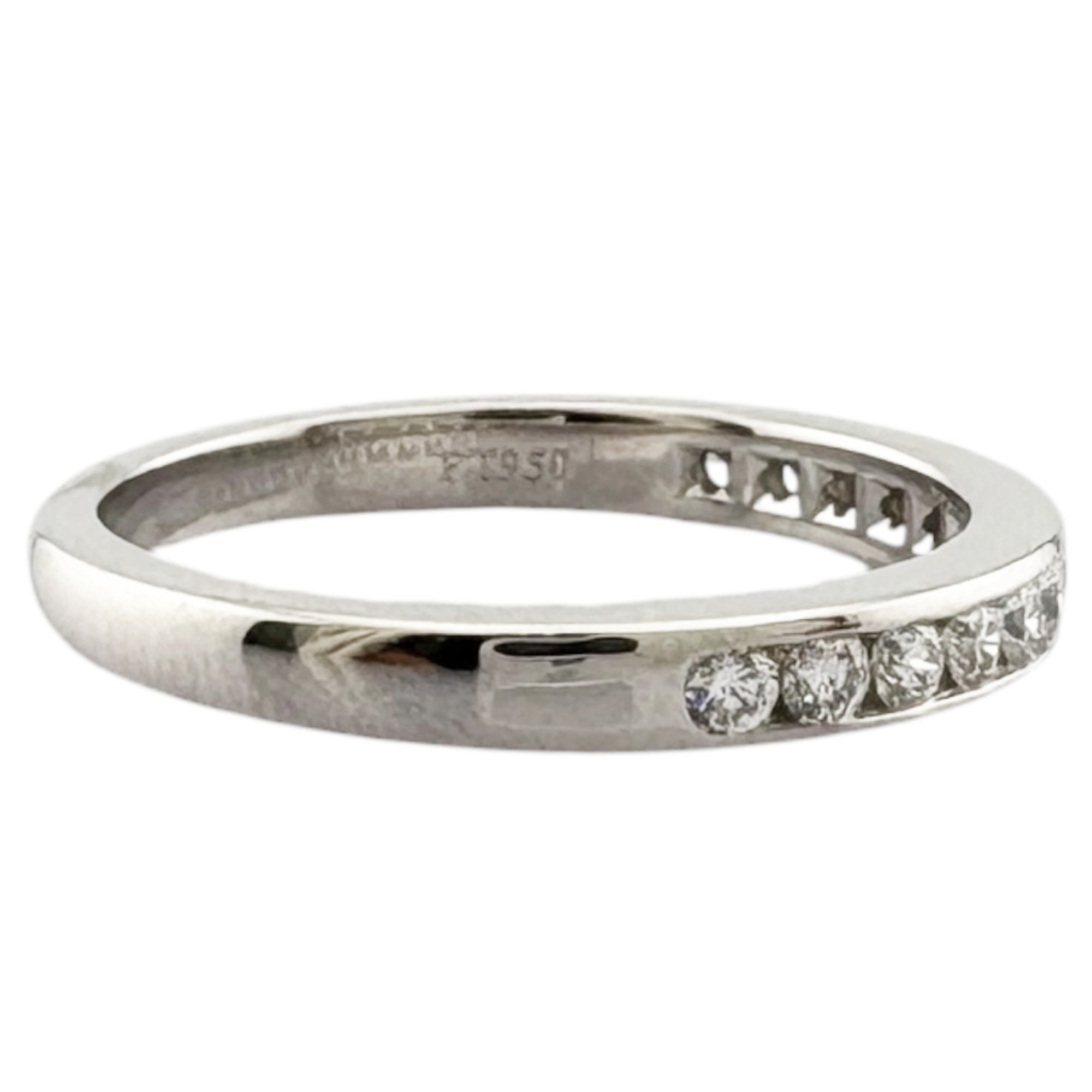 Tiffany Silver Platinum 950 Band Ring (Pre-Owned)