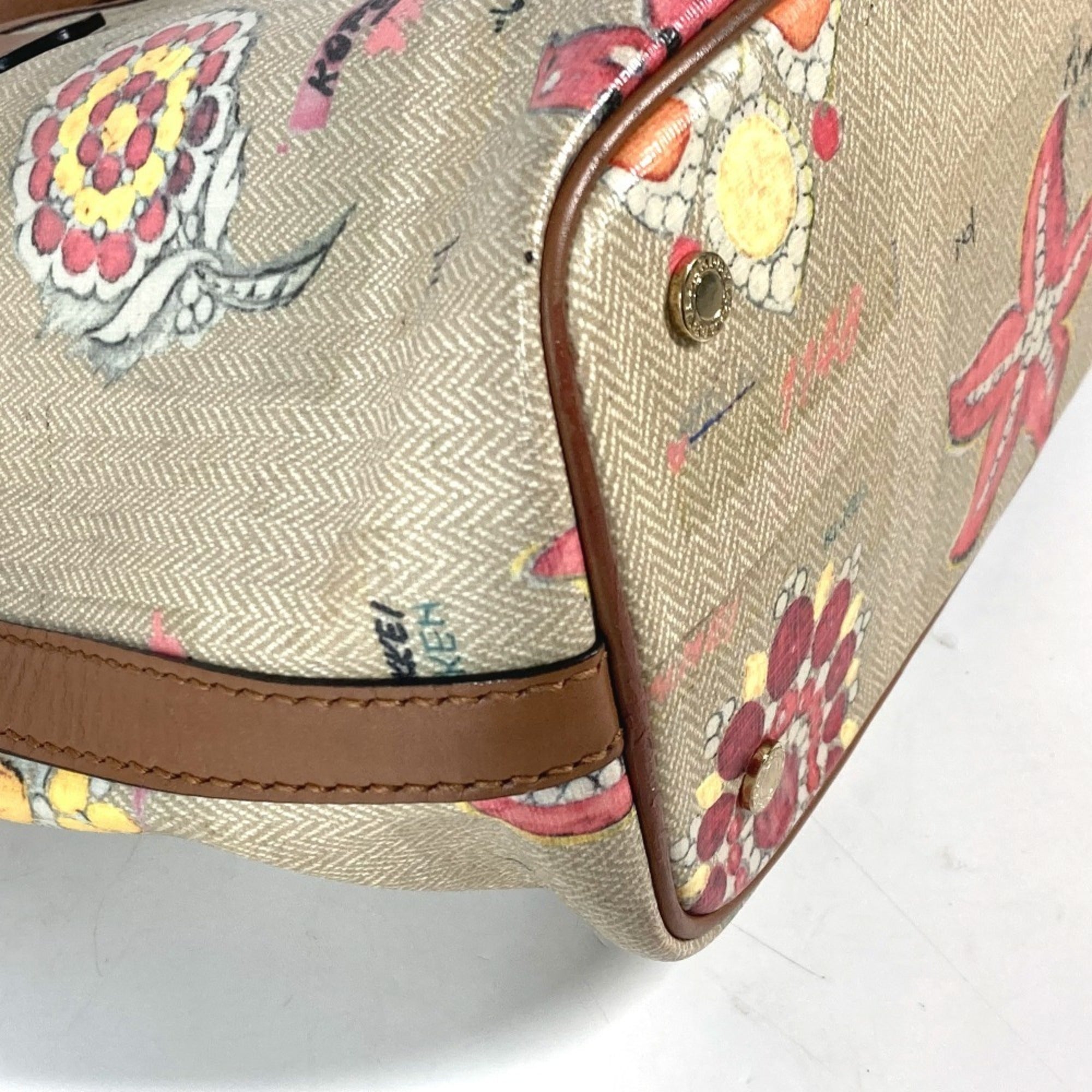 Bvlgari Multi-Color Leather Pvc Shoulder Bag Tote Bag (Pre-Owned)