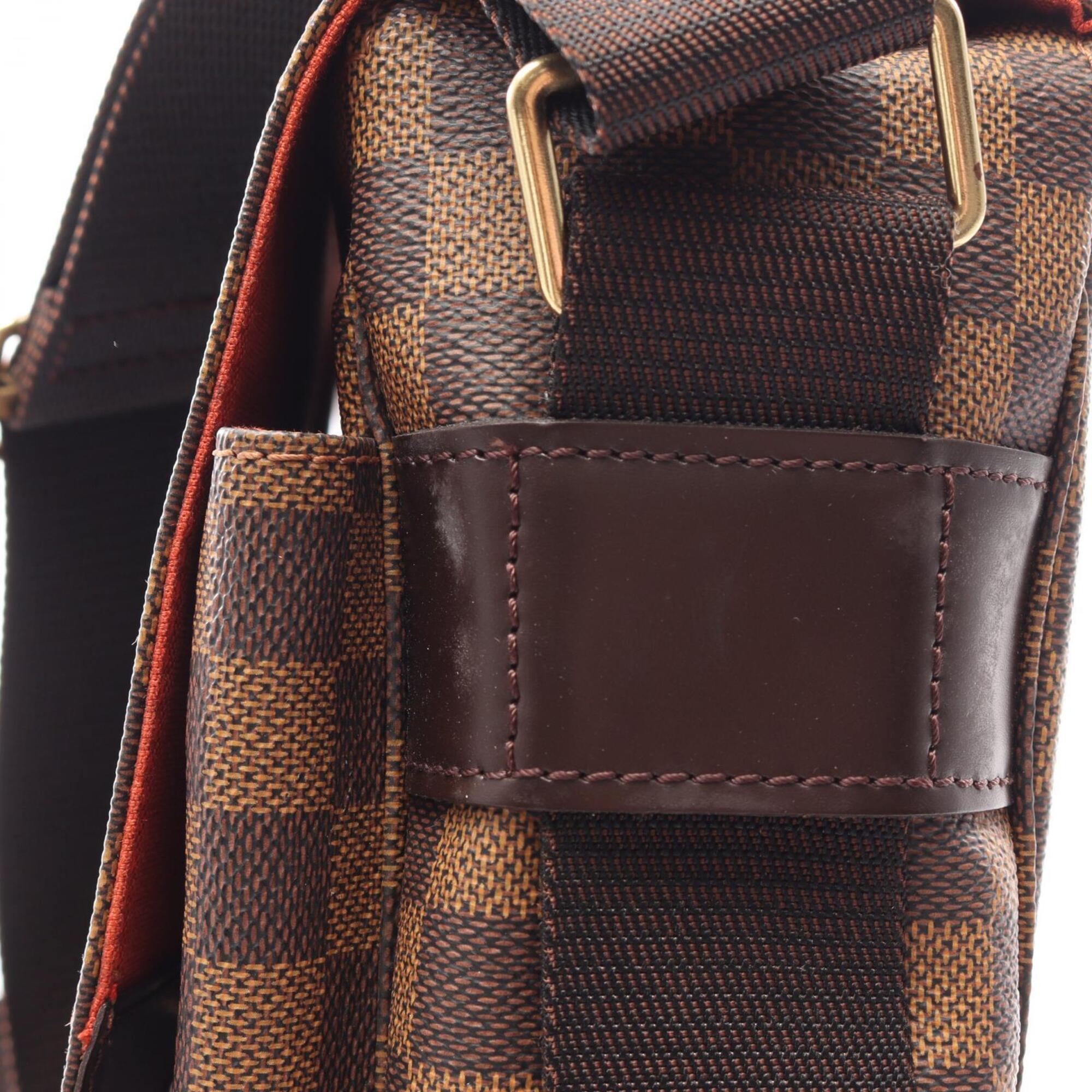 Louis Vuitton Brown Ebene Coated Canvas Leather Handbag Shoulder Bag (Pre-Owned)