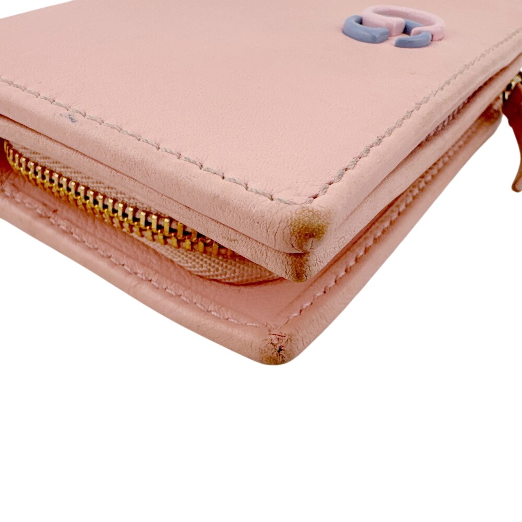 Gucci Blue Pink Leather Wallet (Bi-Fold) (Pre-Owned)
