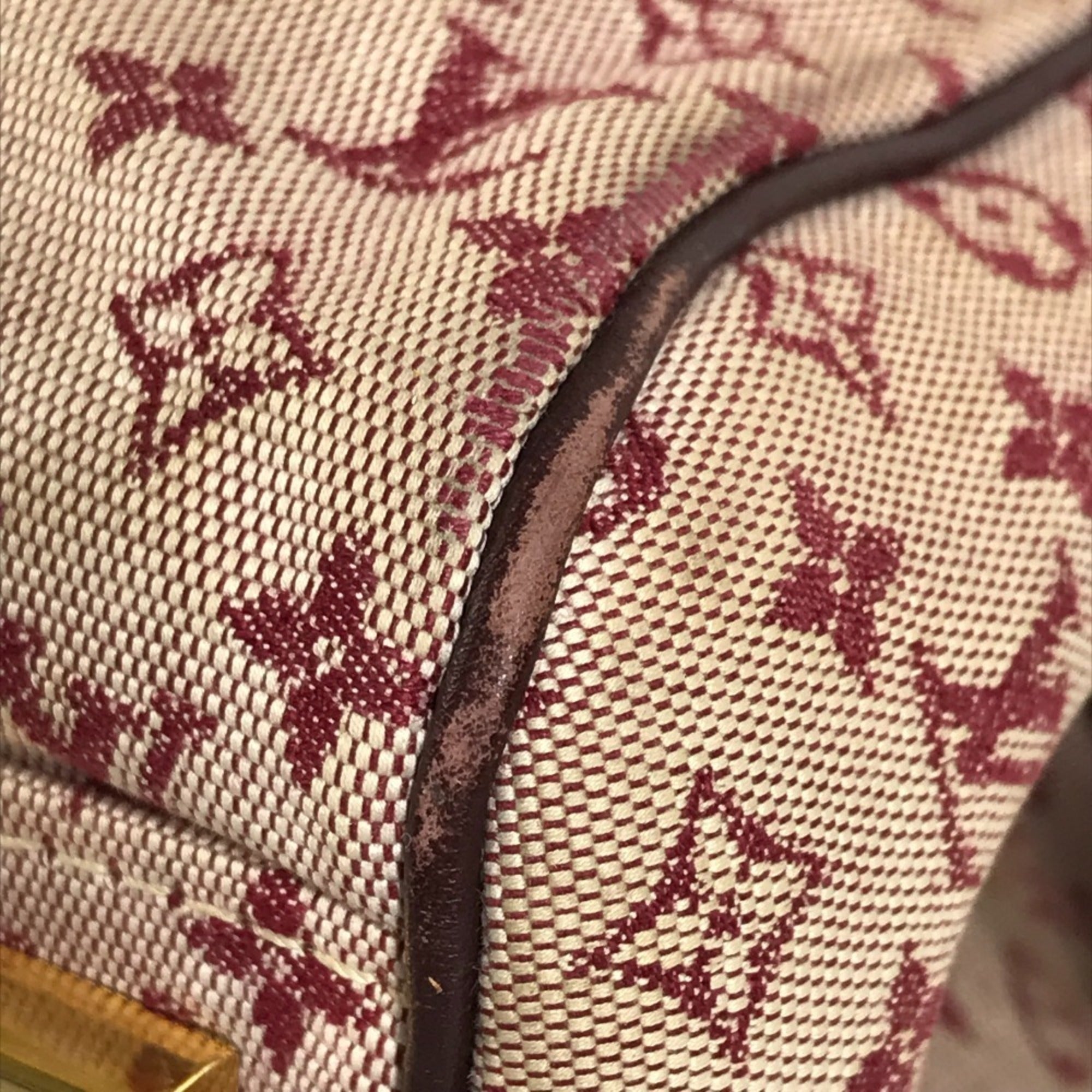 Louis Vuitton Cerise Red Color Monogram Mini Boston Bag Handbag (Pre-Owned)