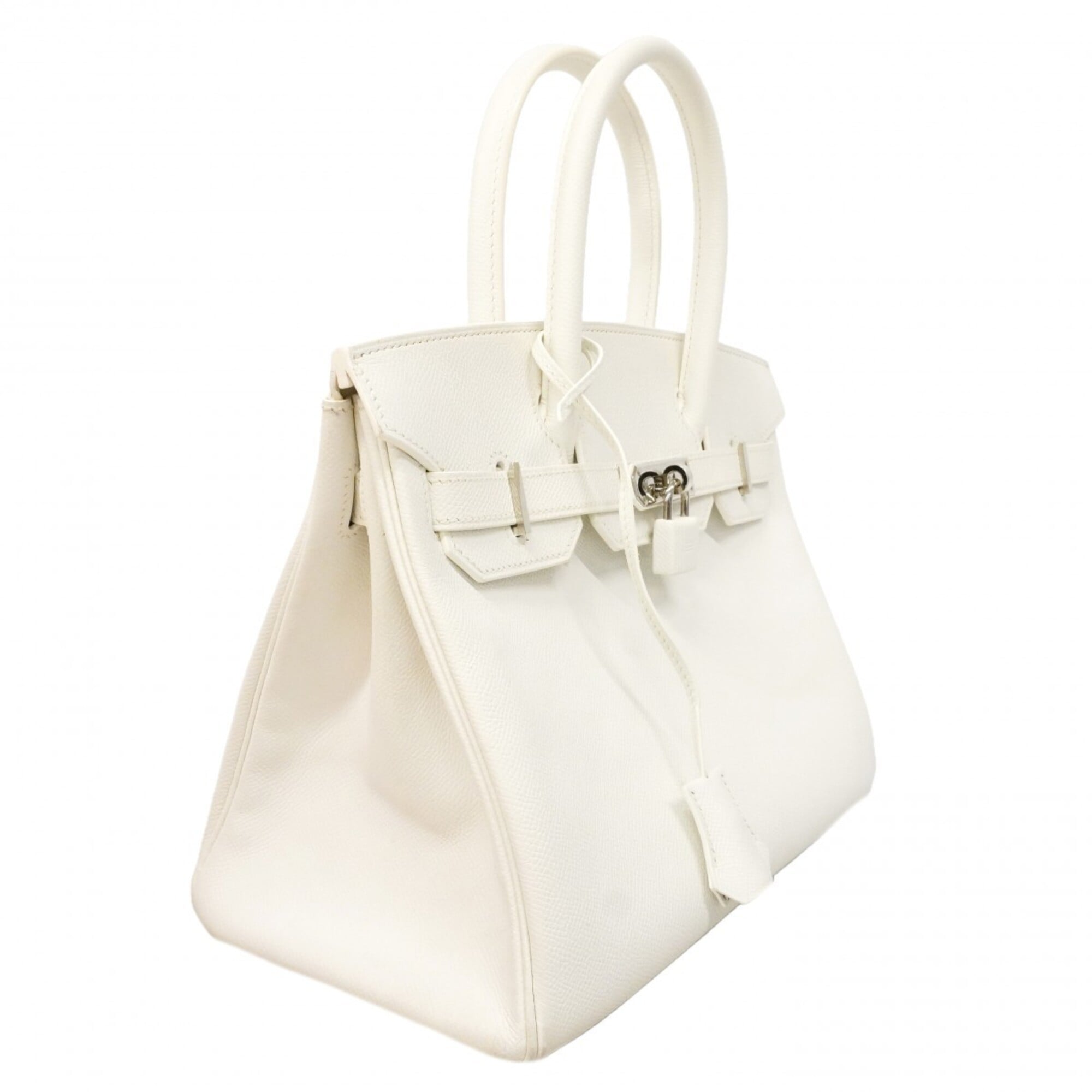 Hermes White Leather Handbag (Pre-Owned)