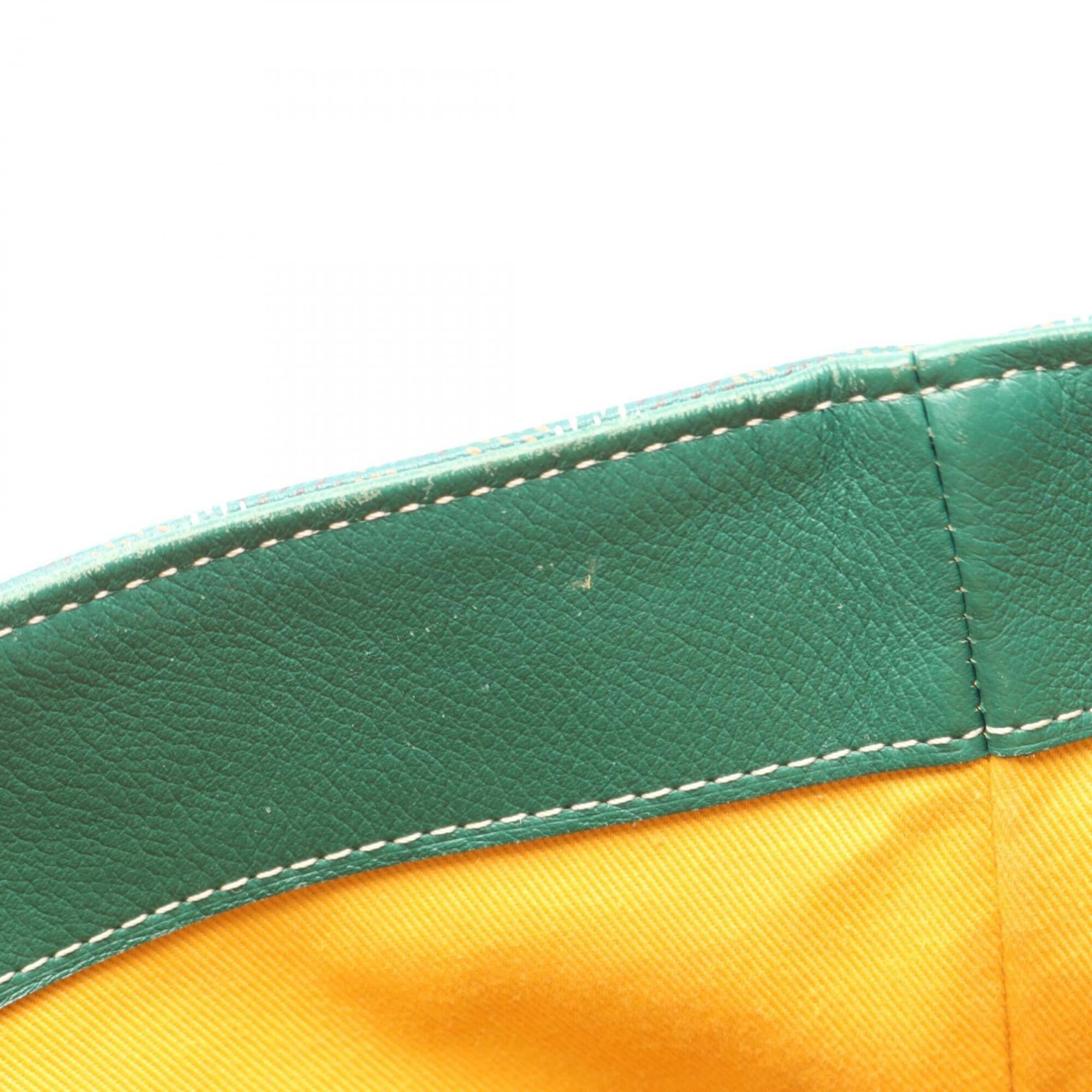 Goyard Green Multi-Color Coated Canvas Handbag Tote Bag (Pre-Owned)