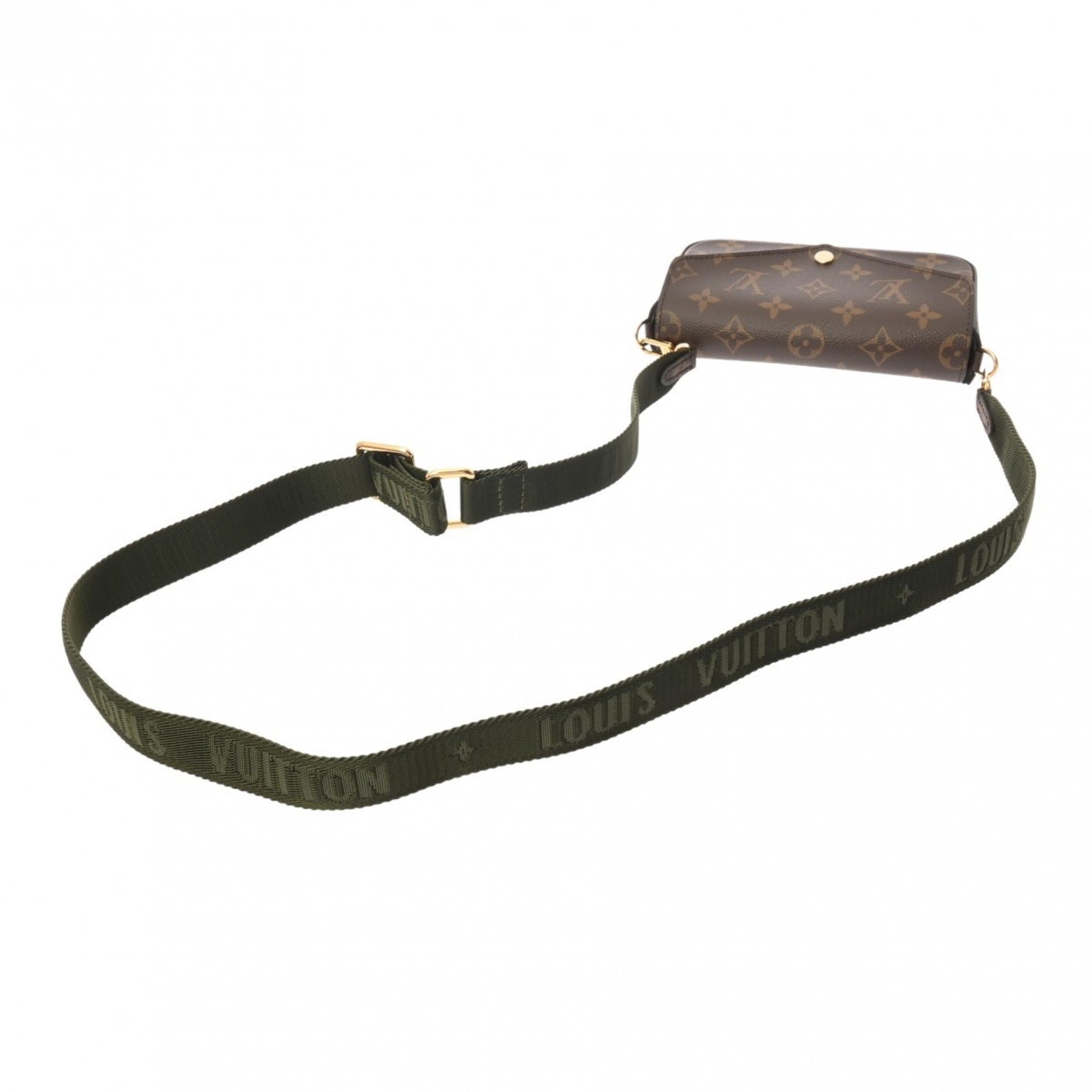 Louis Vuitton Brown Khaki Monogram Pouch Shoulder Bag (Pre-Owned)