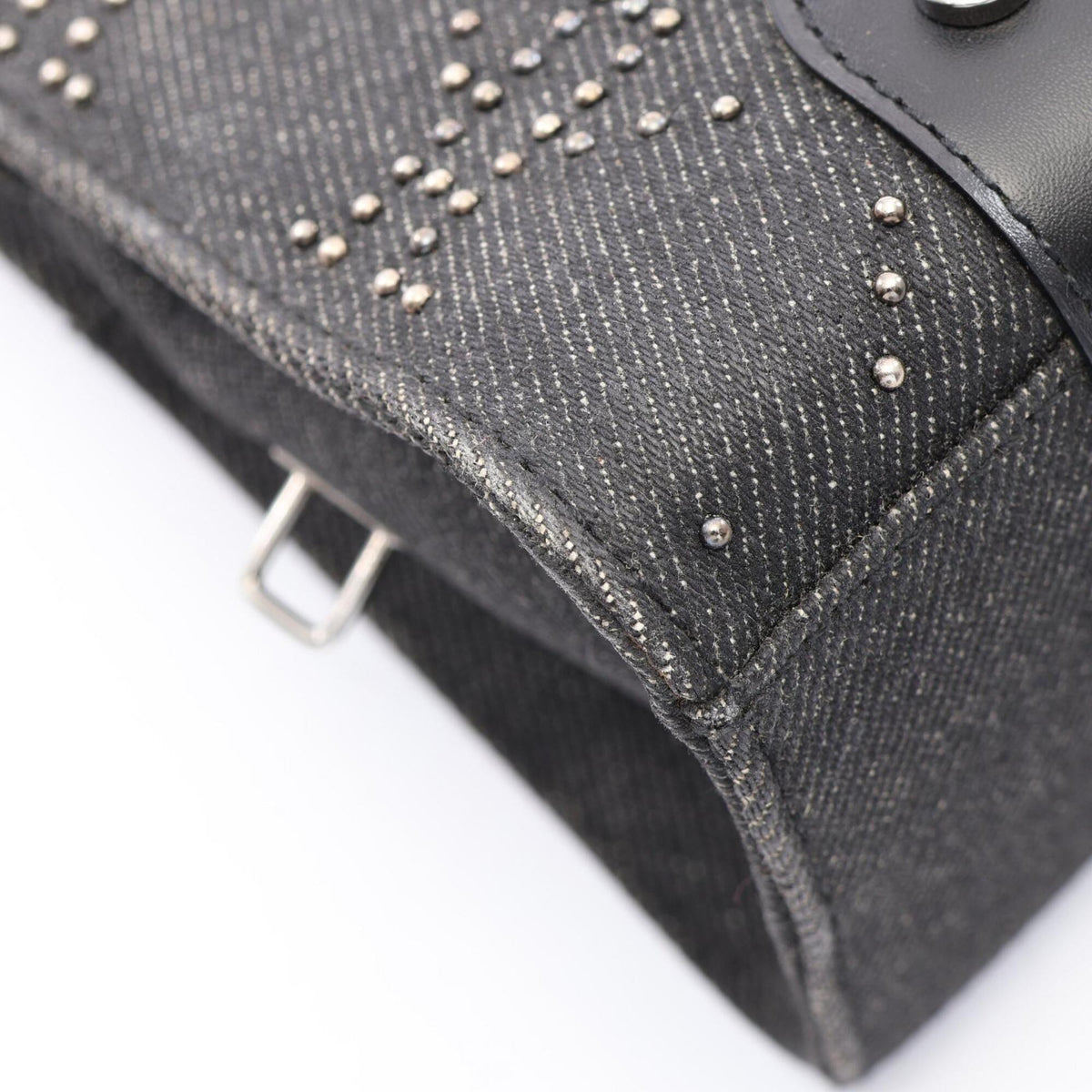 Christian Dior Black Denim Leather Handbag (Pre-Owned)