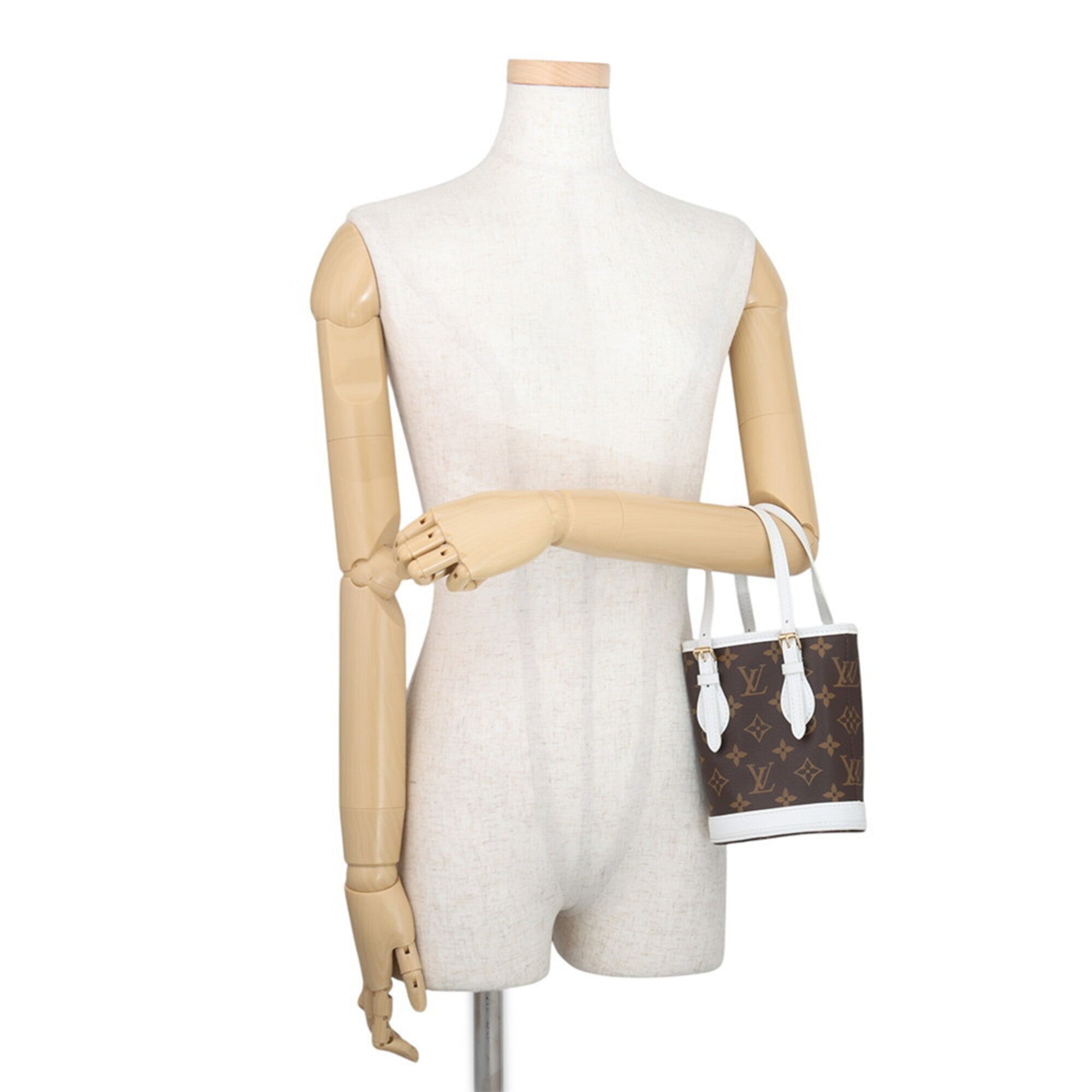 Louis Vuitton Monogram Blanc Brown Monogram Handbag Shoulder Bag (Pre-Owned)