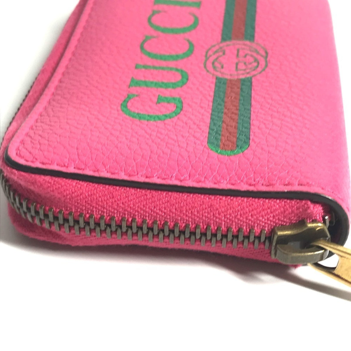Gucci Pink Leather Coin Purse/Coin Case (Pre-Owned)