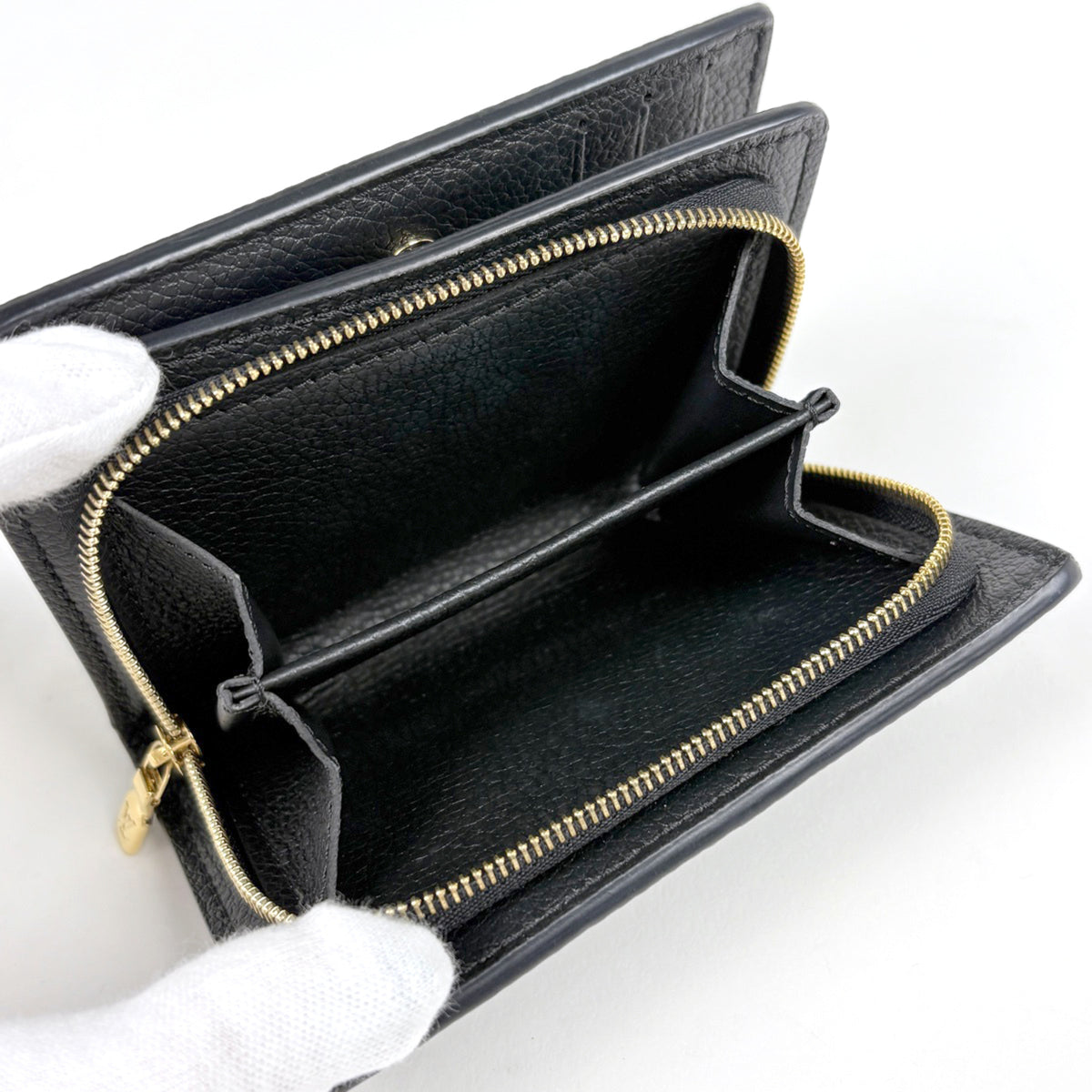 Louis Vuitton Black Noir Monogram Empreinte Wallet (Bi-Fold) (Pre-Owned)