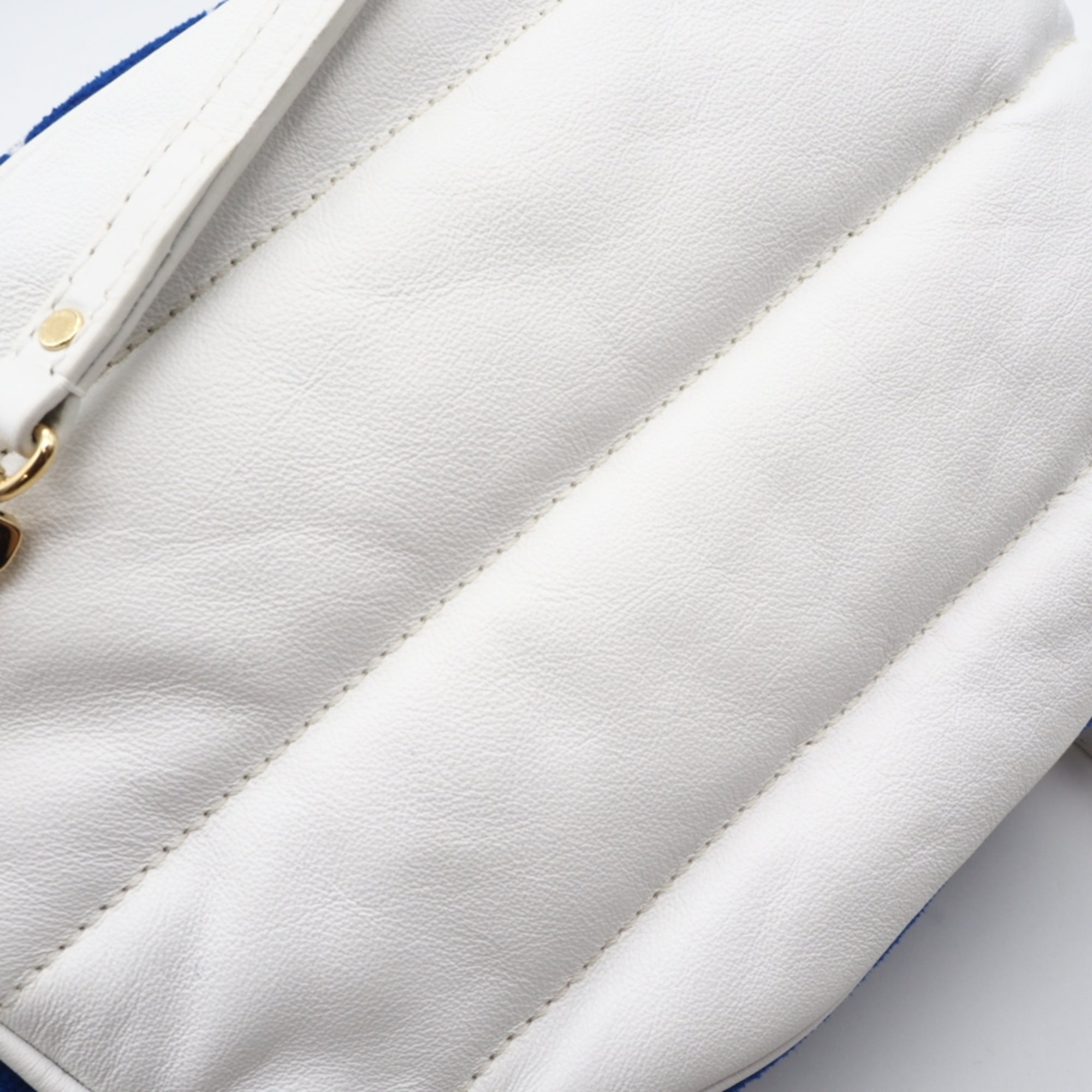 Louis Vuitton Blue White Jacquard Velvet Backpack (Pre-Owned)