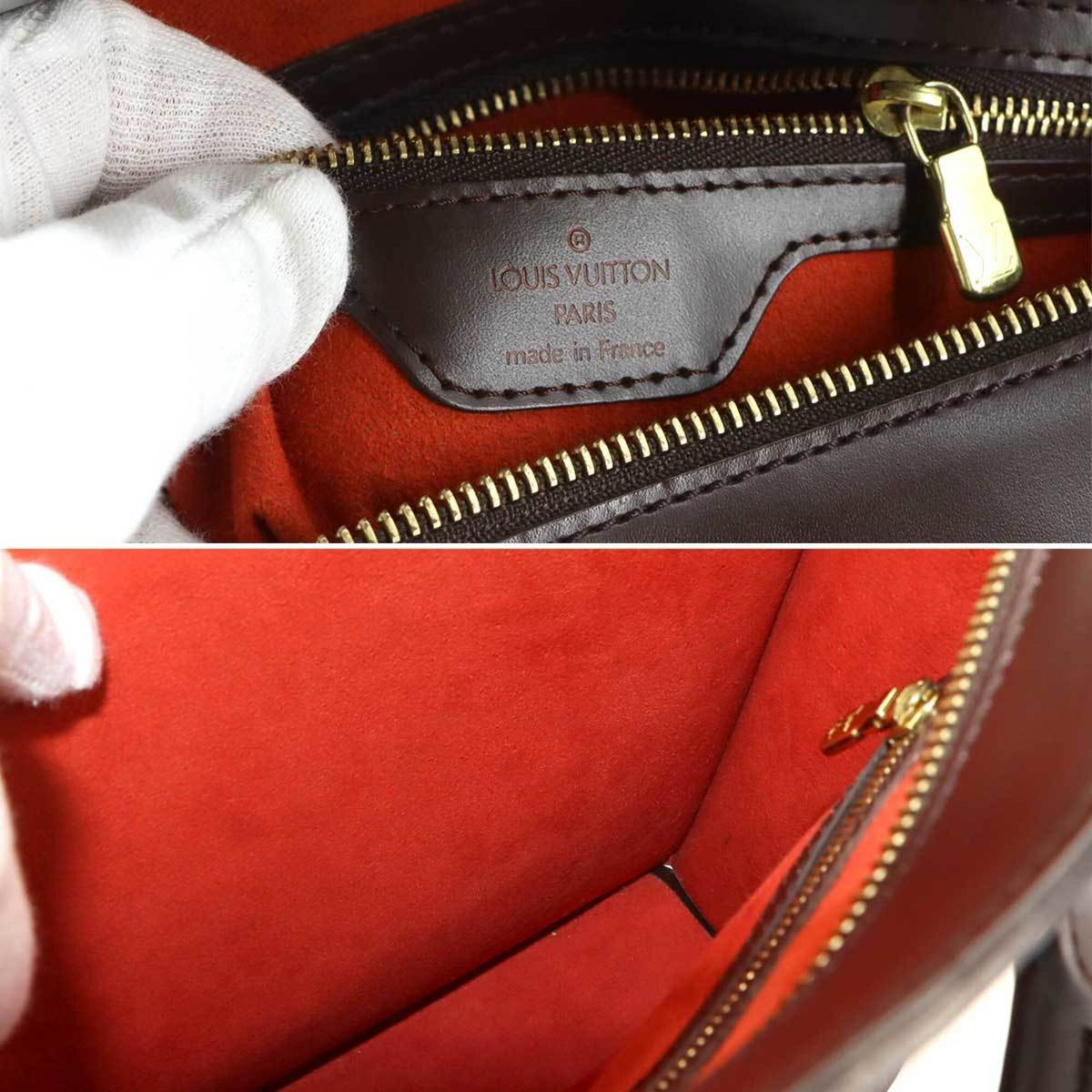 Louis Vuitton Brown Damier Canvas Ebene Damier Canvas Handbag Tote Bag (Pre-Owned)