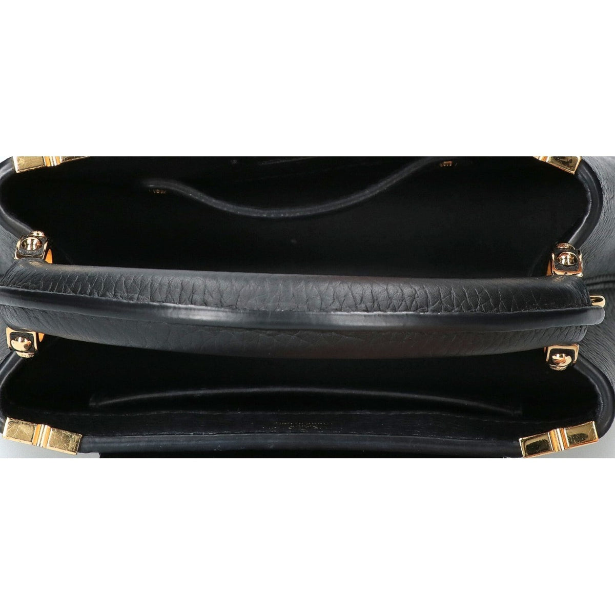 Louis Vuitton Black Leather Handbag Shoulder Bag (Pre-Owned)