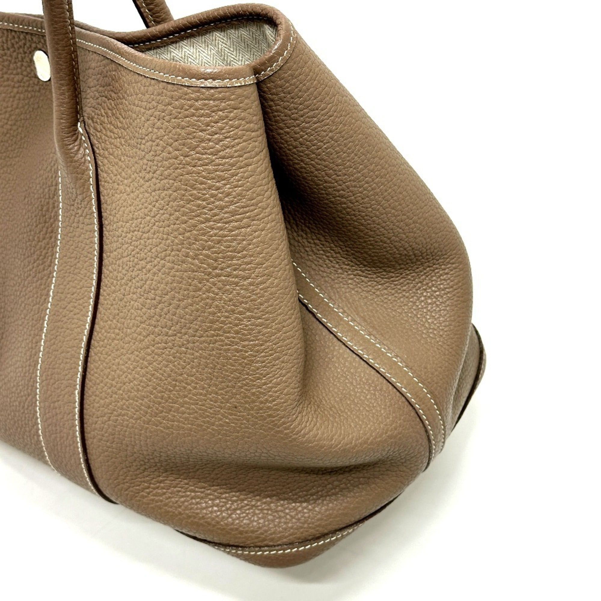 Hermes Beige Negonda Leather Handbag Tote Bag (Pre-Owned)