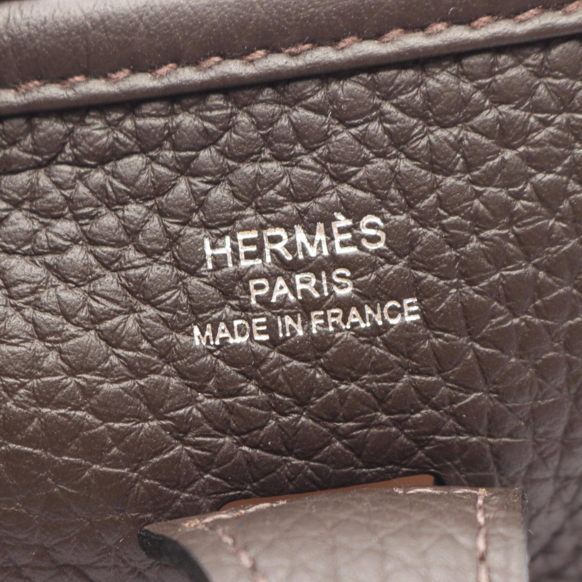 Hermes Brown Taurillon Clemence Leather Handbag Shoulder Bag (Pre-Owned)