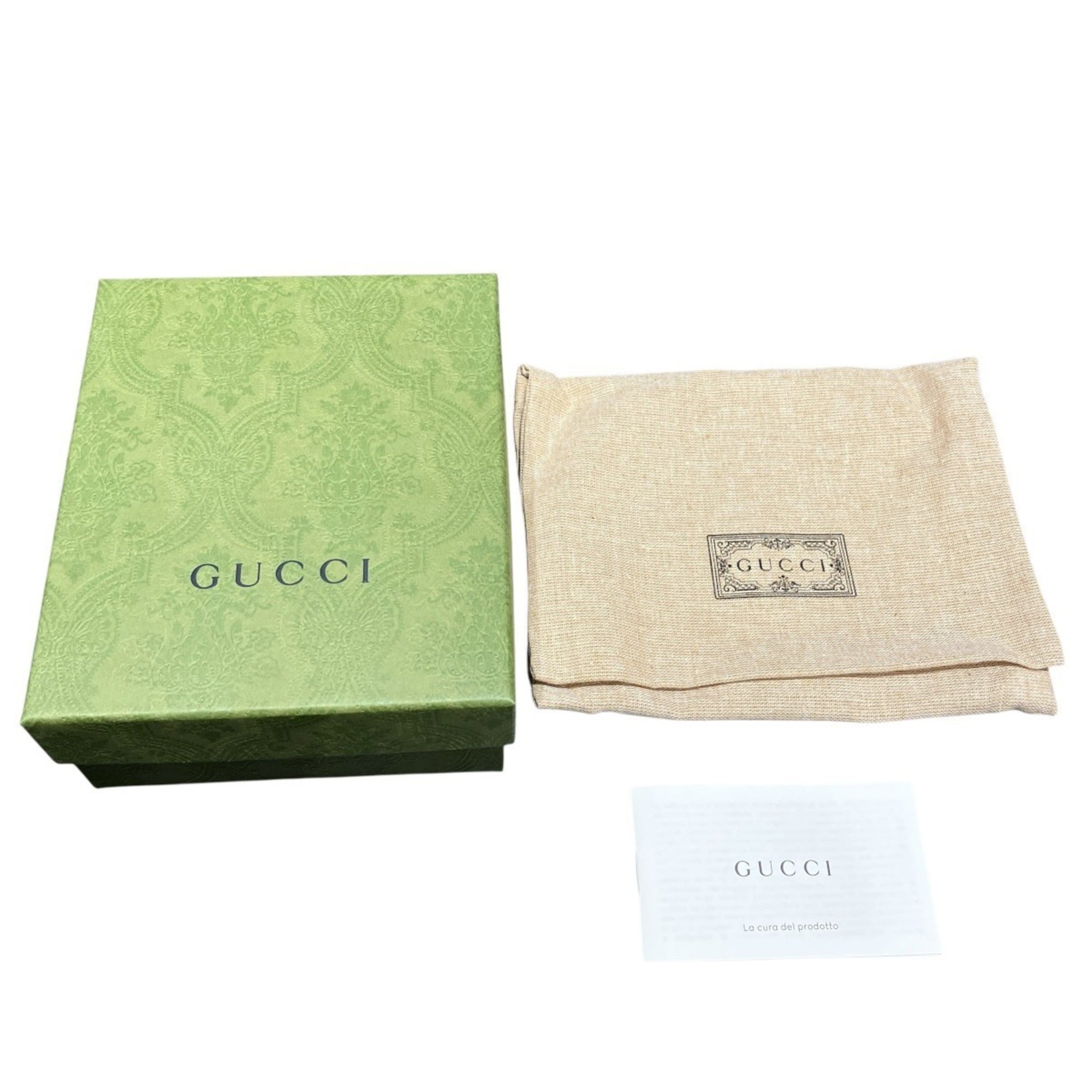 Gucci Beige Brown Leather Pvc Wallet (Bi-Fold) (Pre-Owned)