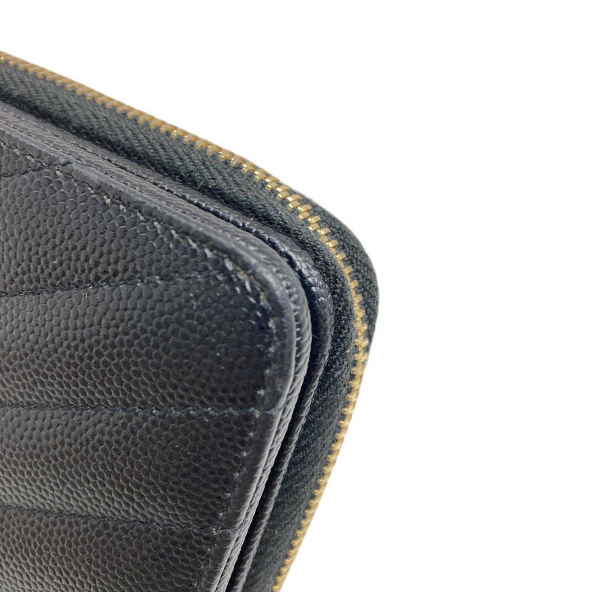 Yves Saint Laurent Black Leather Wallet (Bi-Fold) (Pre-Owned)