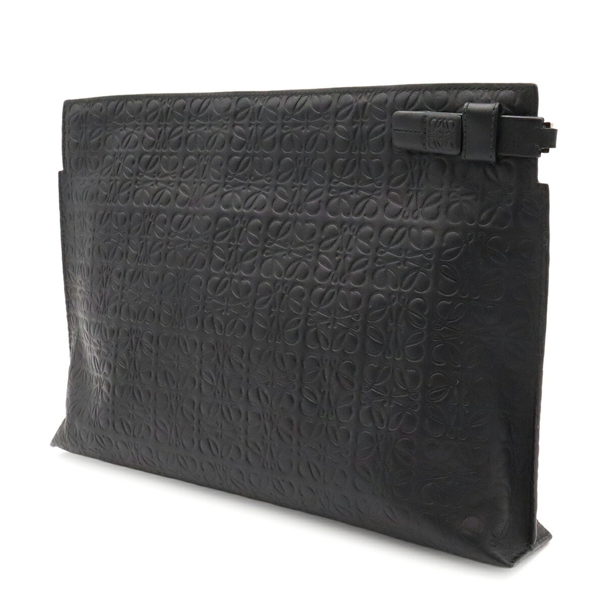 Loewe Black Leather Clutch Bag Pouch (Pre-Owned)