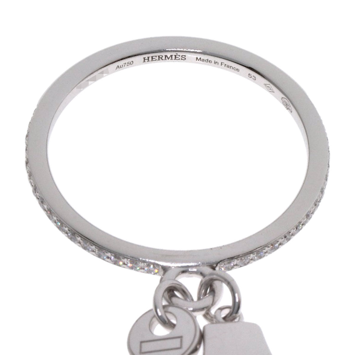 Hermes White Gold (18K) Band Ring (Pre-Owned)