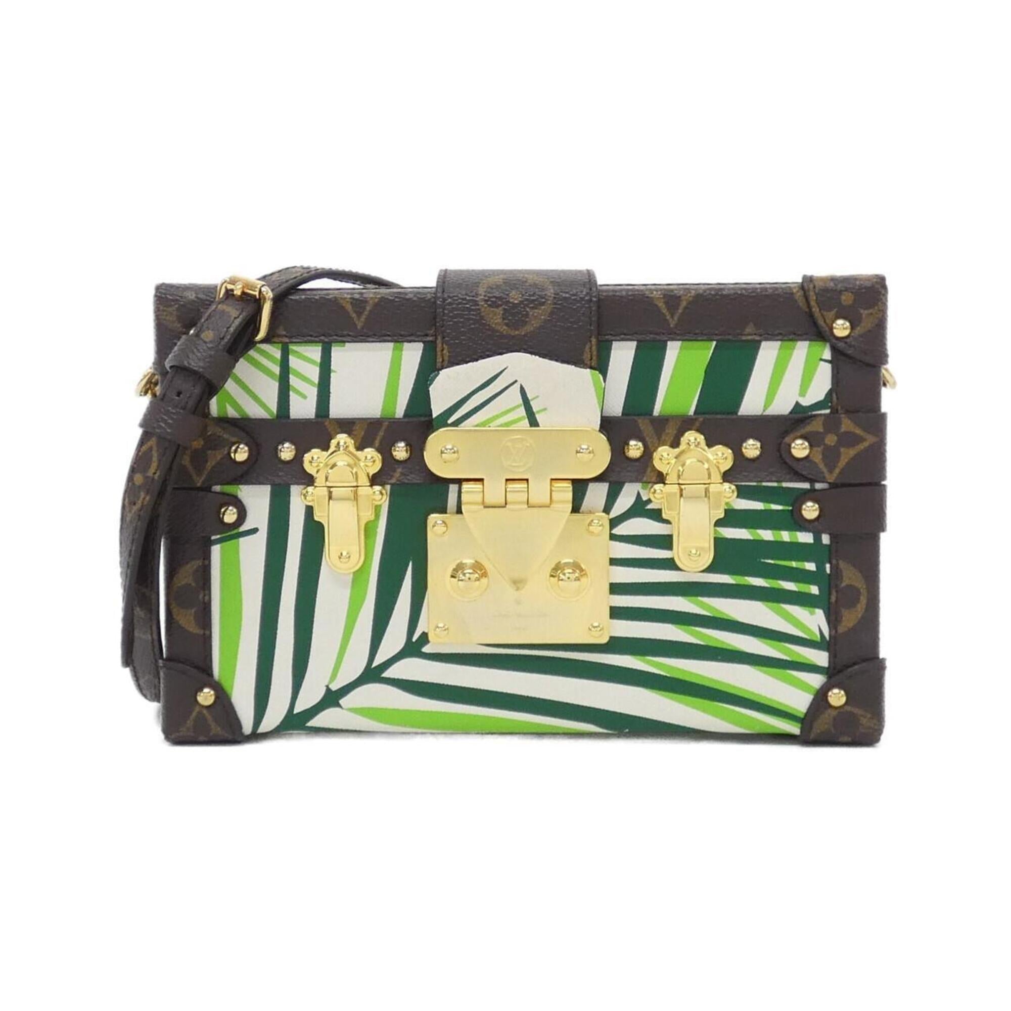 Louis Vuitton Brown Green Vert Coated Canvas Shoulder Bag (Pre-Owned)