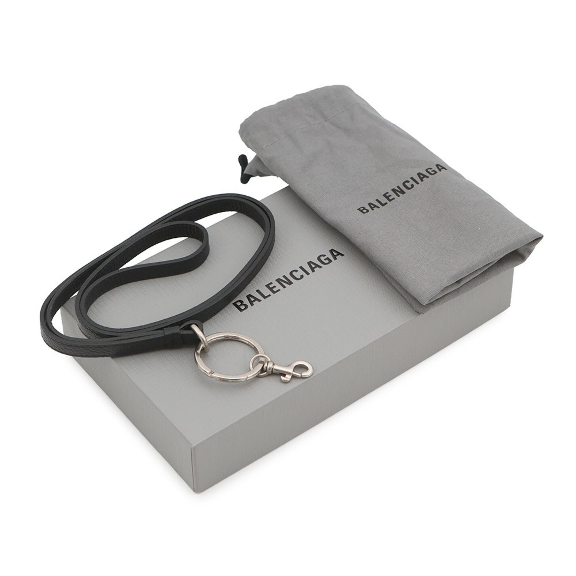 Balenciaga Black Leather Coin Purse/Coin Case (Pre-Owned)
