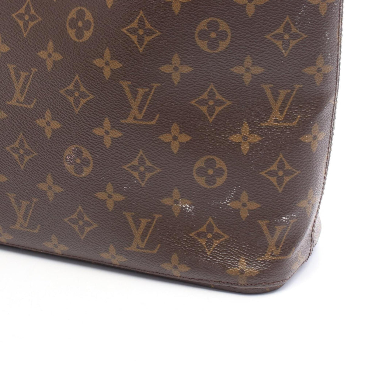 Louis Vuitton Brown Pvc Leather Handbag Tote Bag (Pre-Owned)