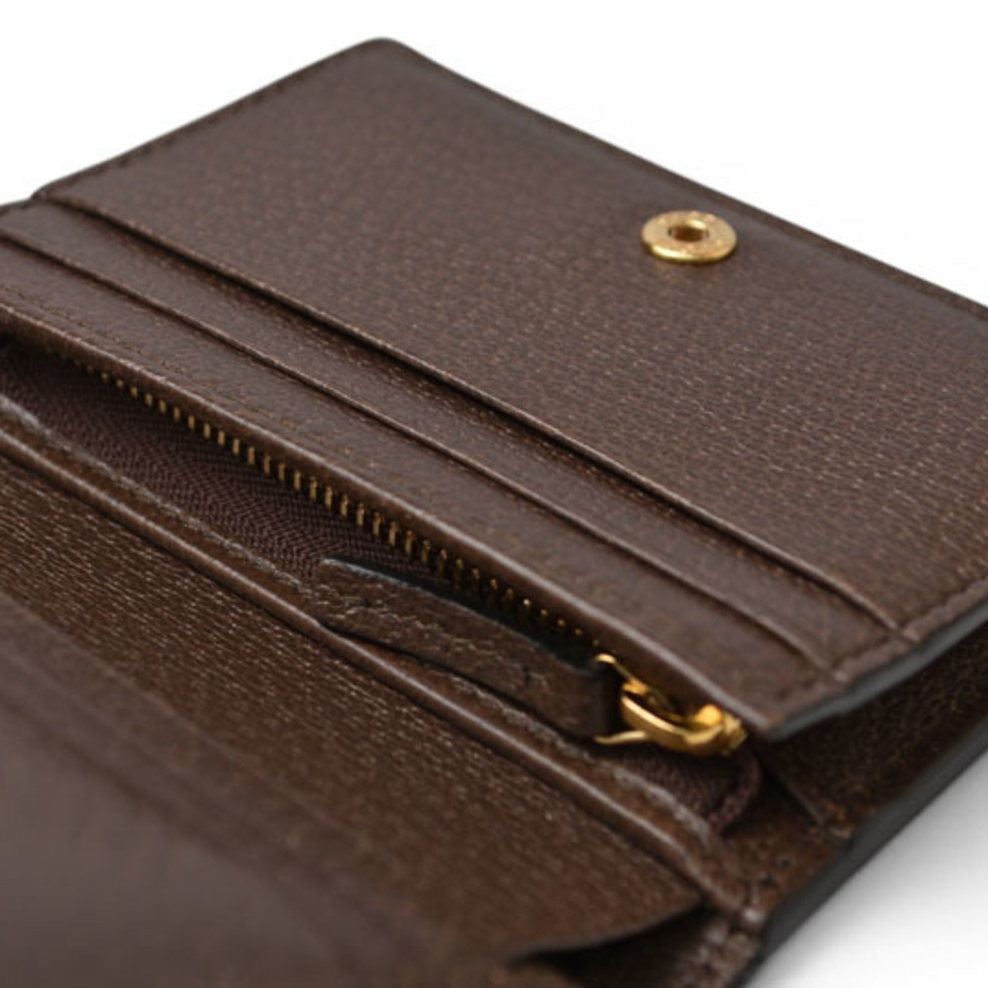 Gucci Gg Supreme Beige Brown Gg Supreme Canvas Wallet (Bi-Fold) (Pre-Owned)