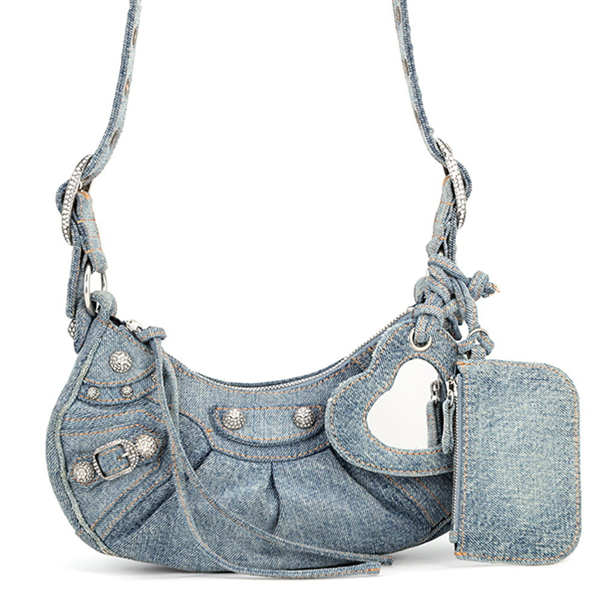 Balenciaga Blue Denim Handbag Shoulder Bag (Pre-Owned)