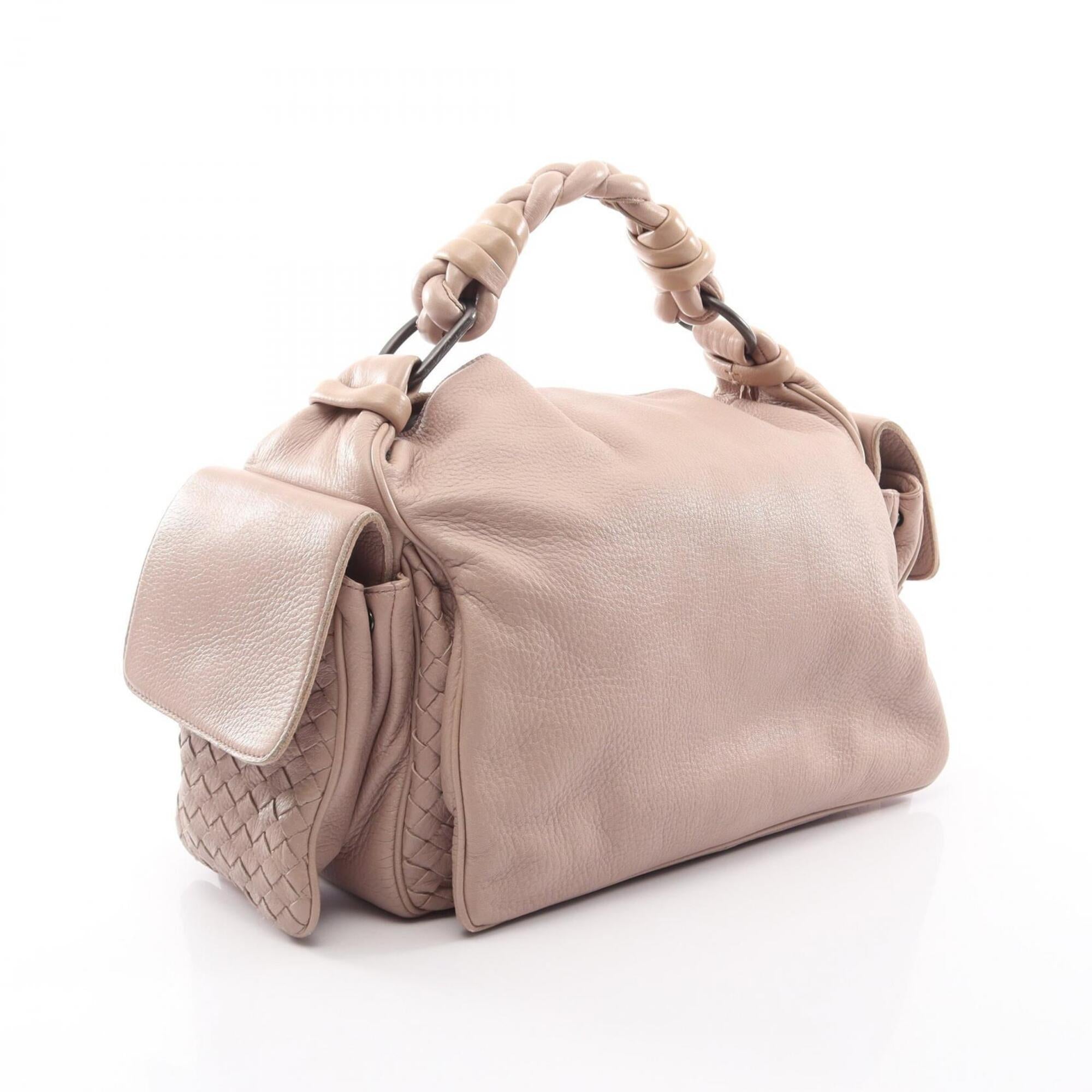Bottega Veneta Pink Leather Handbag Shoulder Bag (Pre-Owned)