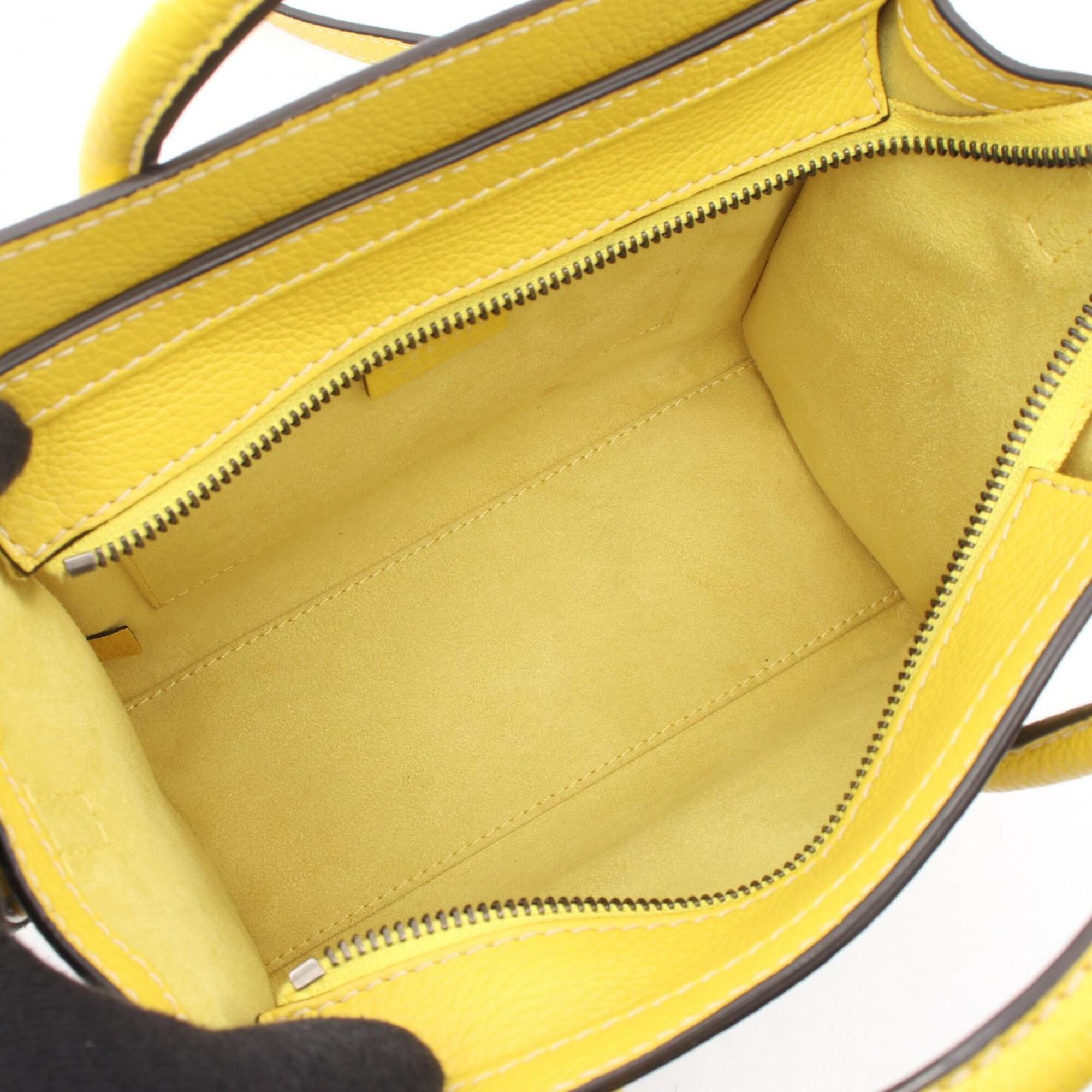 Celine Yellow Leather Handbag (Pre-Owned)