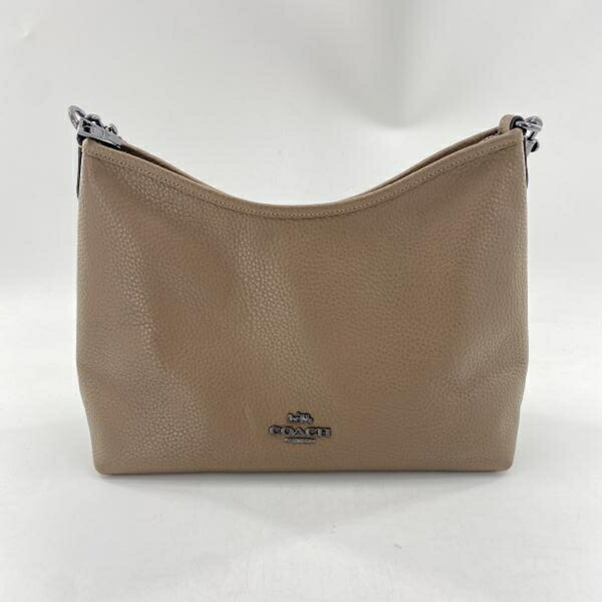 Coach Beige Leather Handbag Shoulder Bag (Pre-Owned)