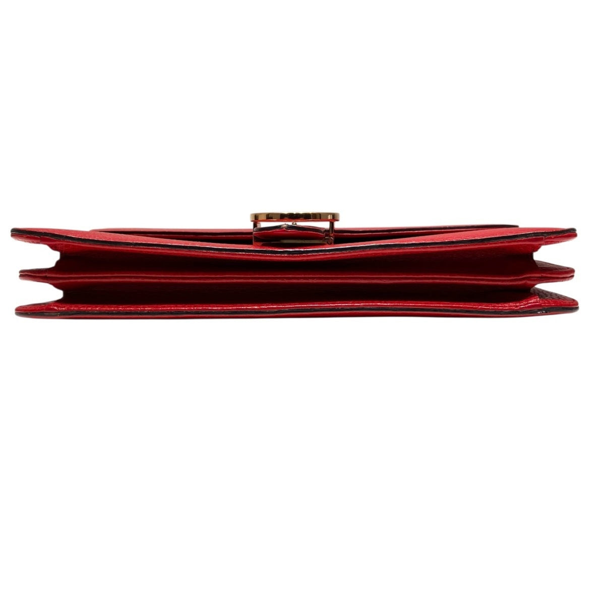 Gucci Red Color Leather Shoulder Bag (Pre-Owned)