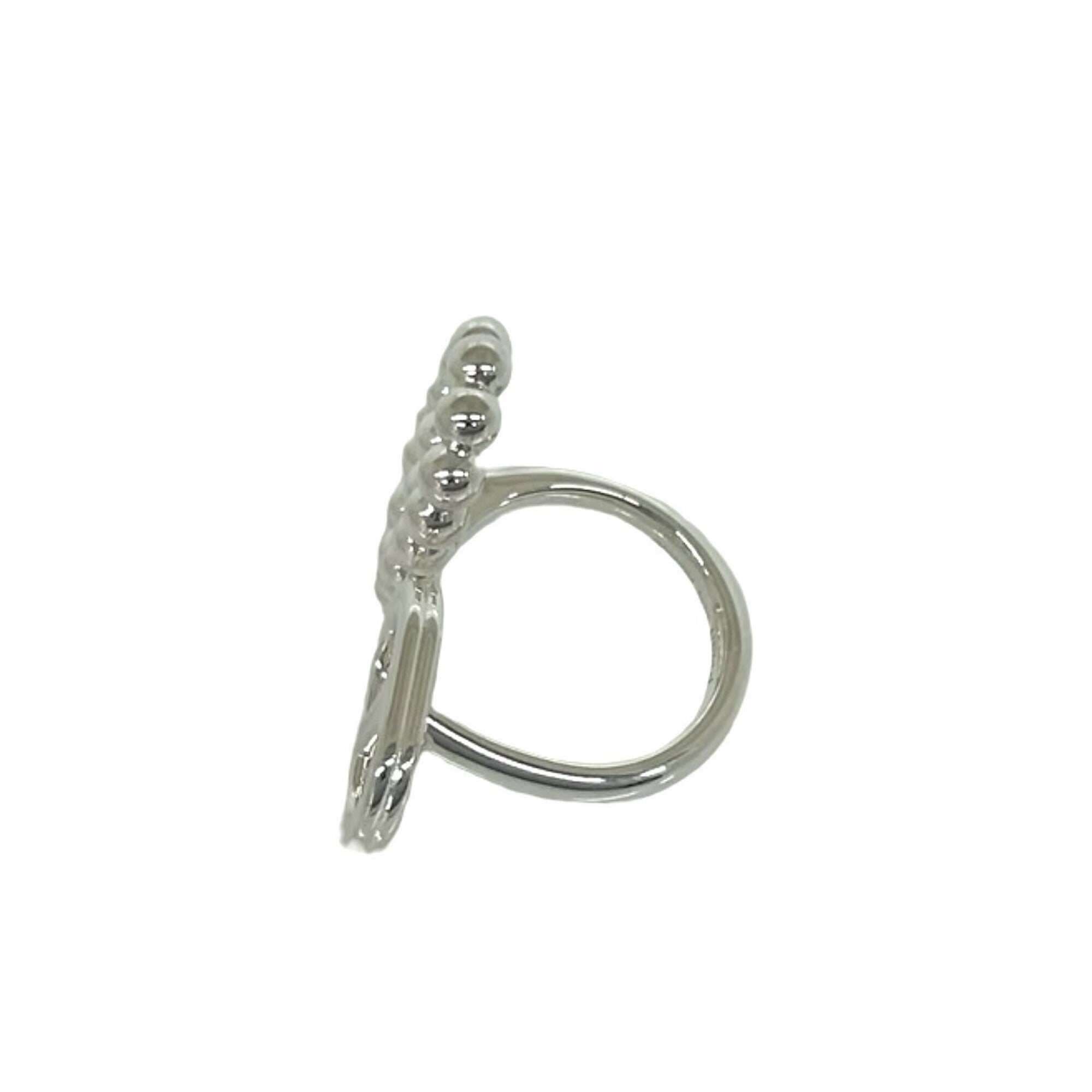 Hermes Silver Silver 925 Band Ring (Pre-Owned)