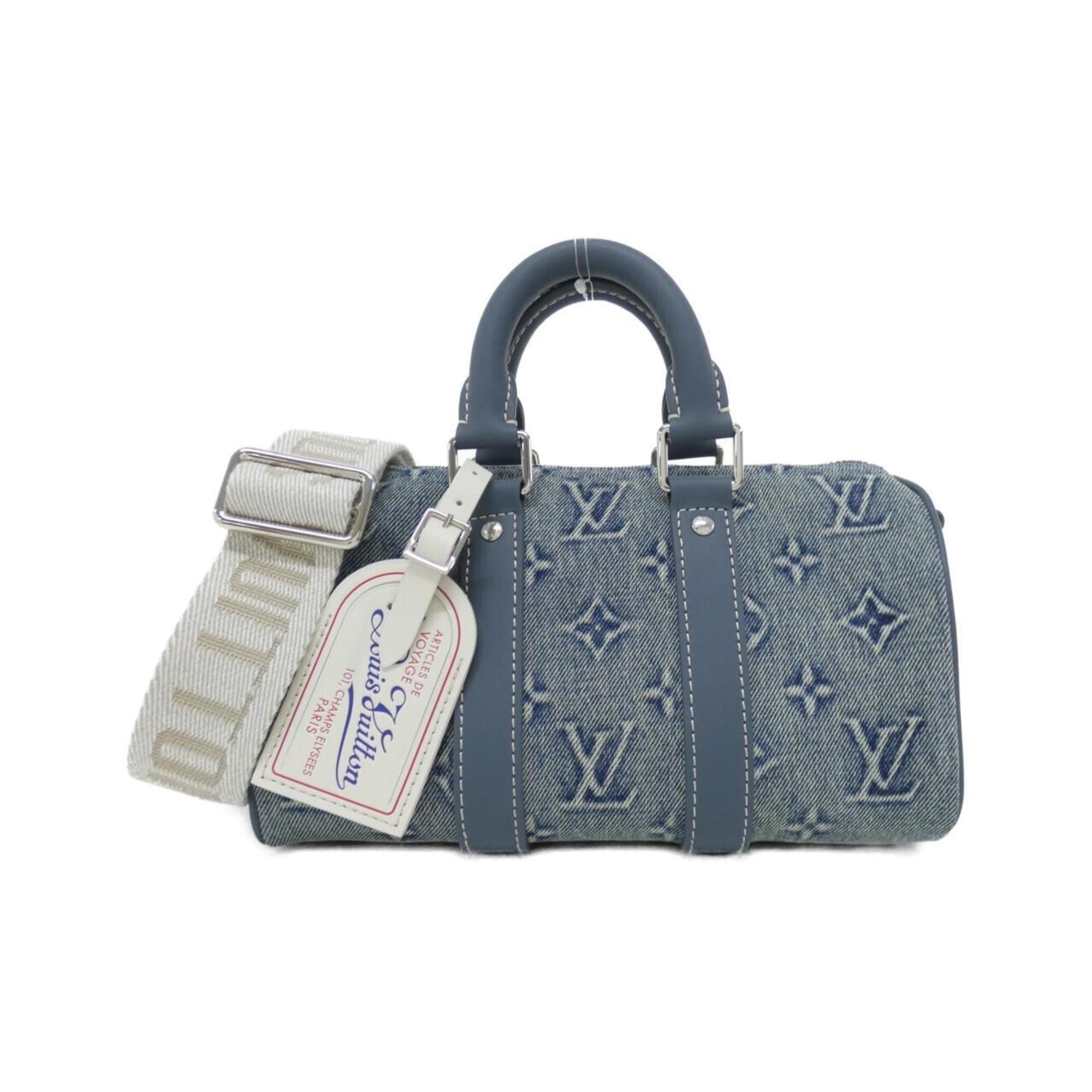 Louis Vuitton Blue Denim Boston Bag (Pre-Owned)