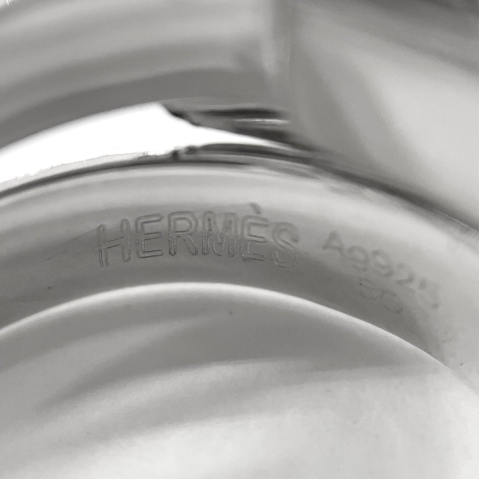 Hermes Silver 925 Band Ring (Pre-Owned)