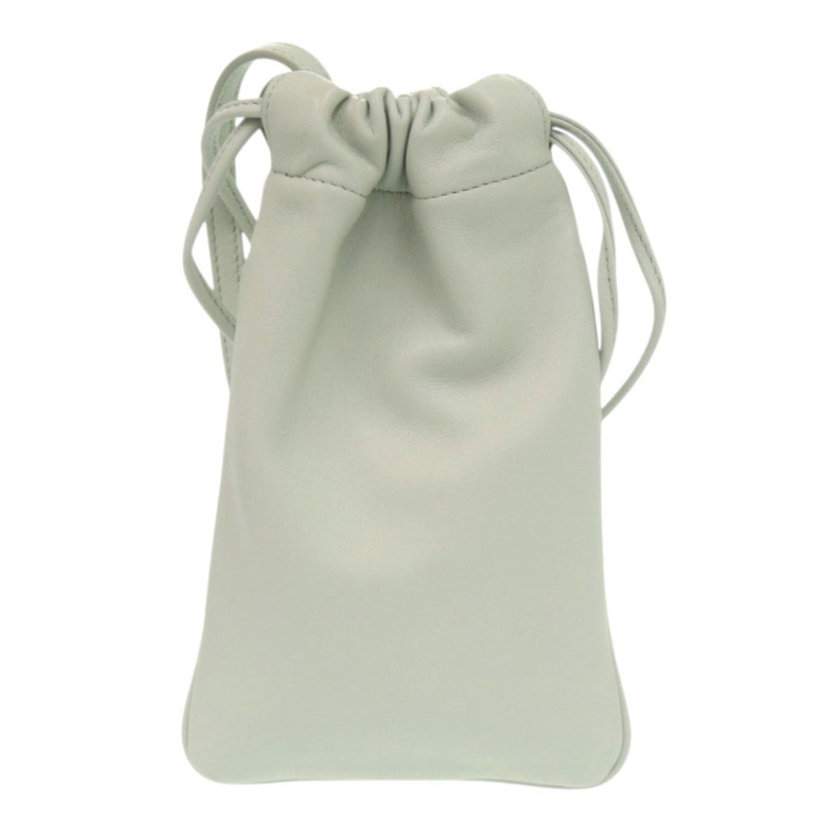 Celine Light Green Leather Pouch Shoulder Bag (Pre-Owned)