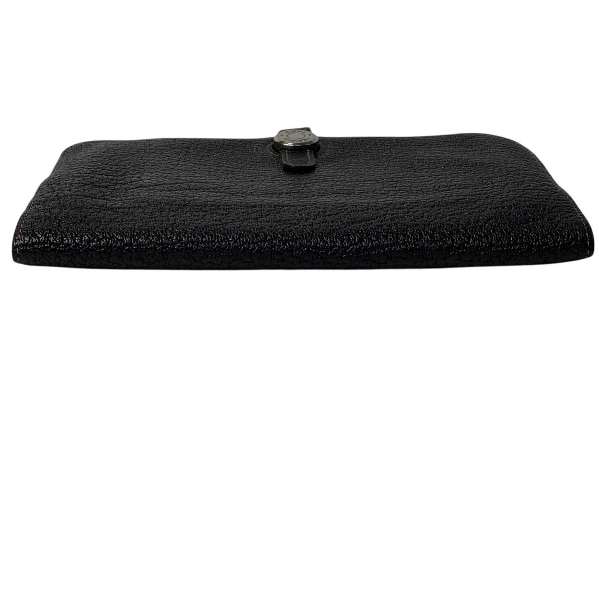 Hermes Dark Brown Leather Wallet (Bi-Fold) (Pre-Owned)