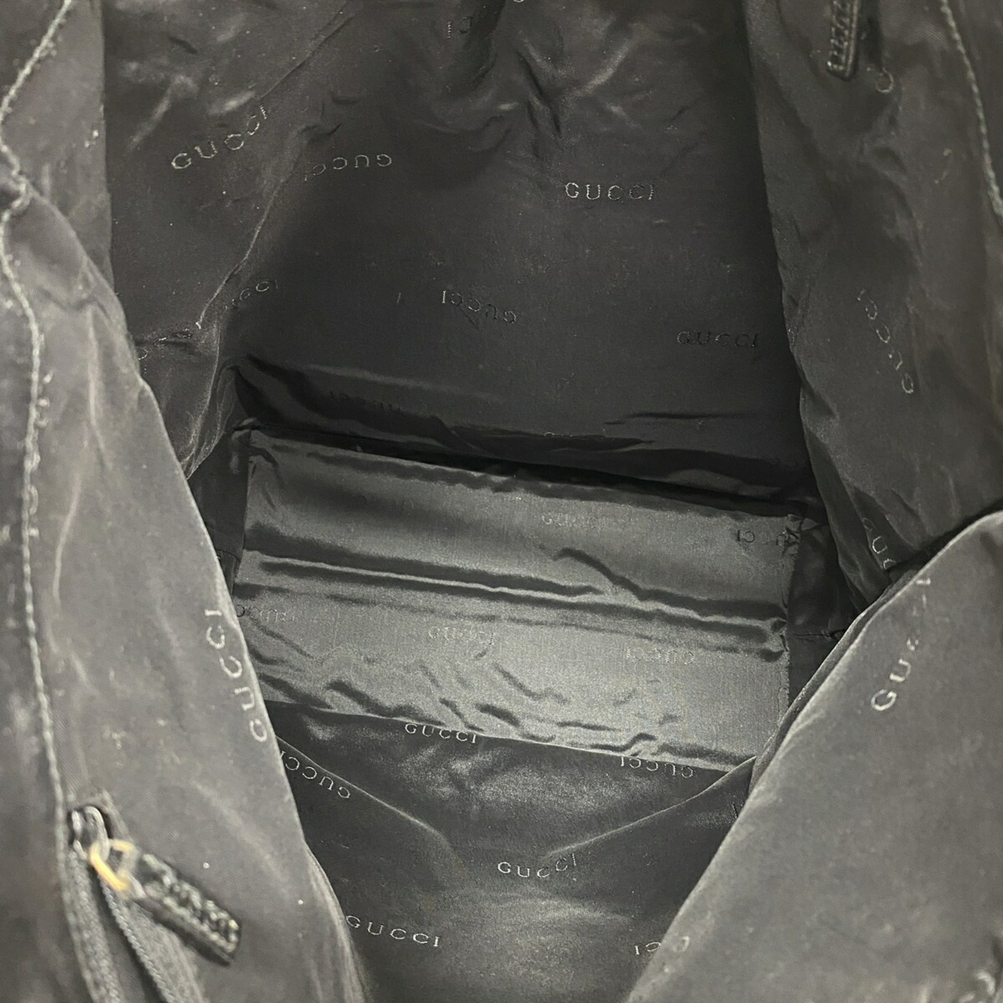 Gucci Black Canvas Tote Bag (Pre-Owned)