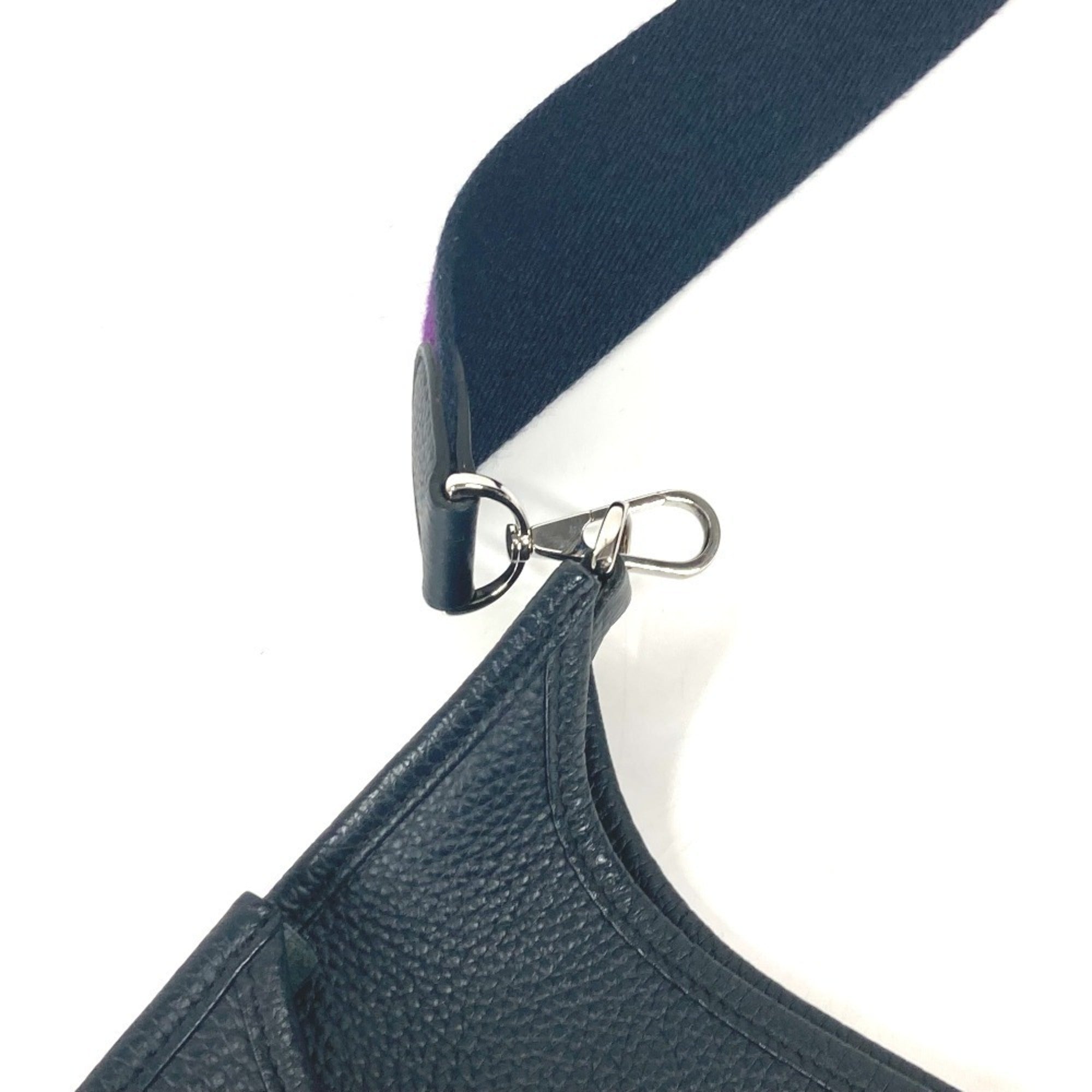 Hermes Navy Taurillon Clemence Leather Shoulder Bag (Pre-Owned)