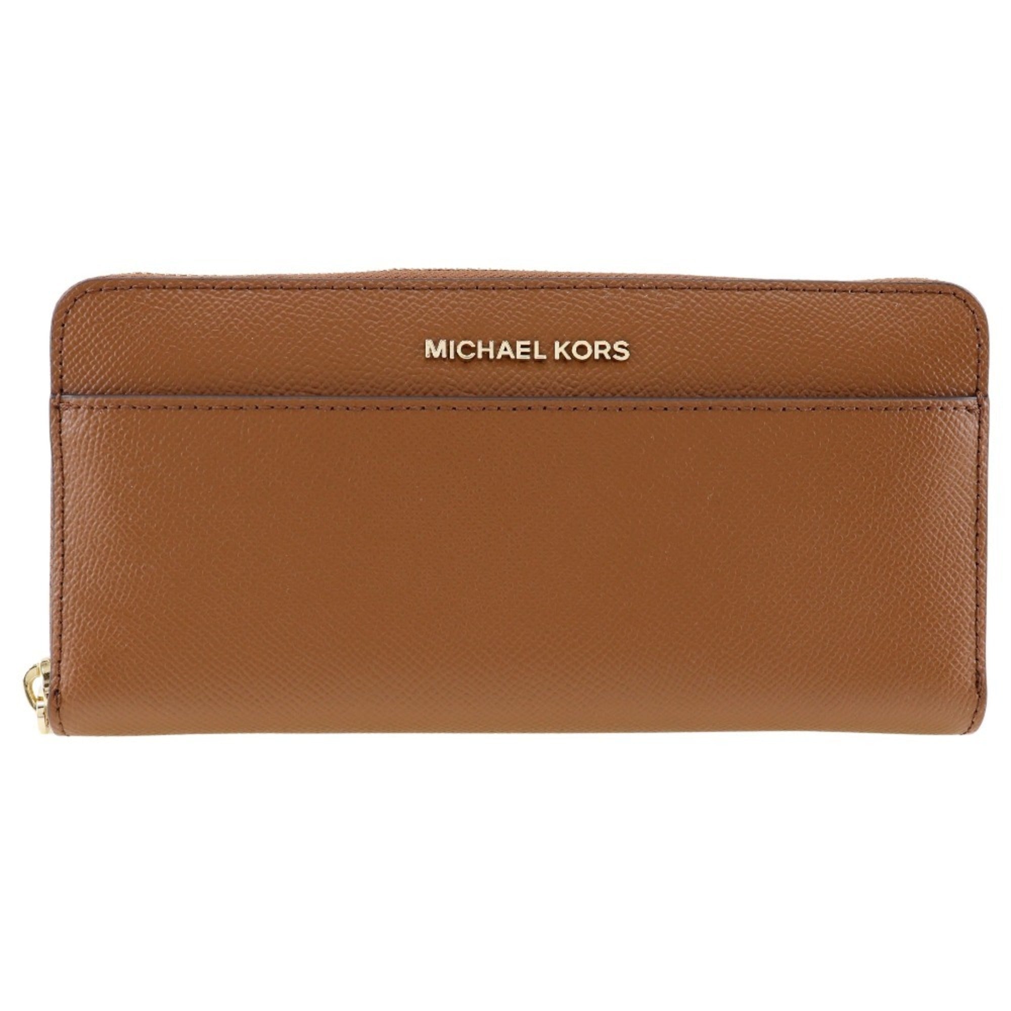 Michael Kors Brown Leather Long Wallet (Bi-Fold) (Pre-Owned)