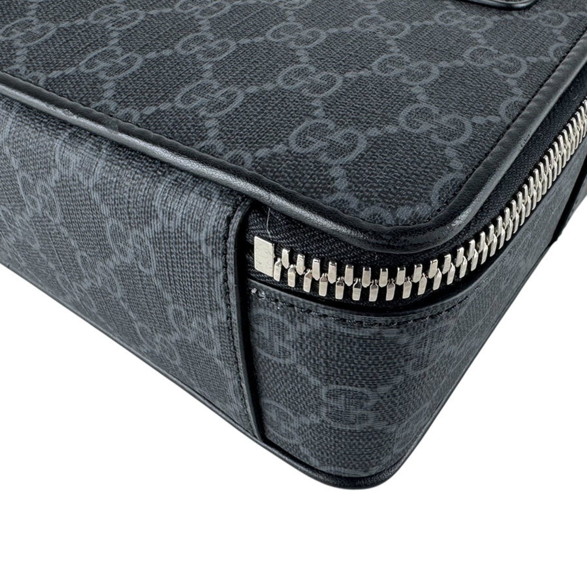 Gucci Black Gg Supreme Canvas Shoulder Bag (Pre-Owned)