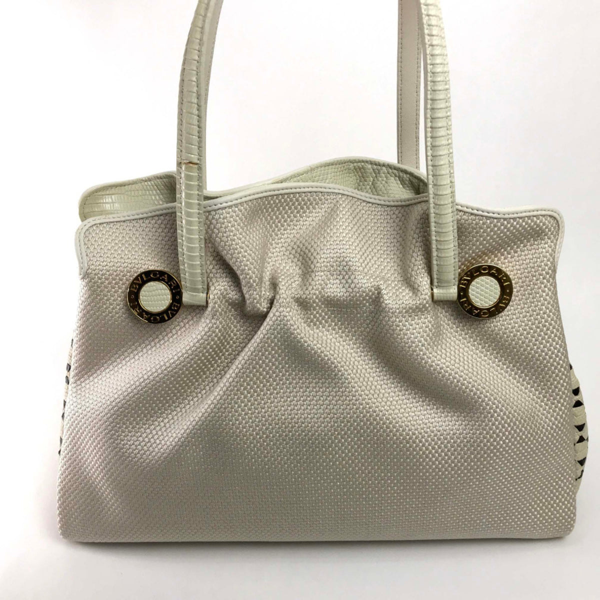 Bvlgari Beige Cloth Handbag (Pre-Owned)