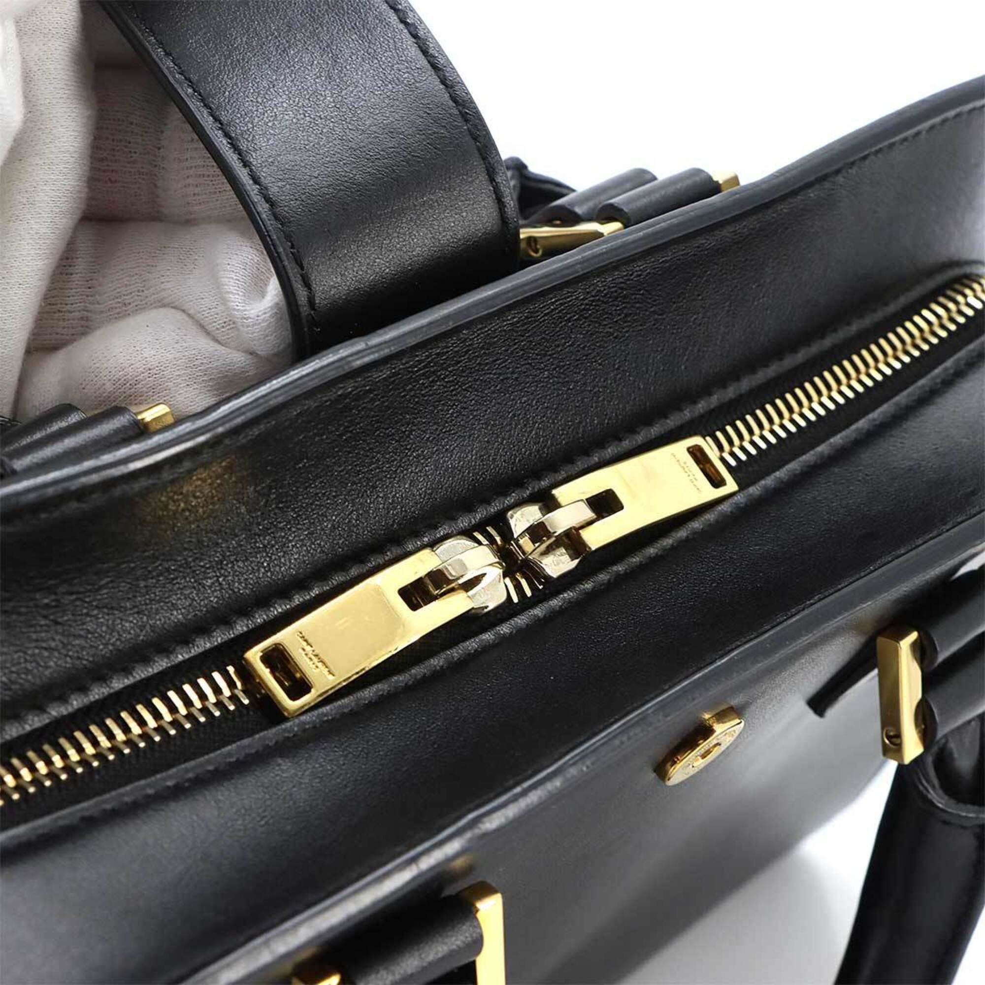 Saint Laurent Black Leather Handbag (Pre-Owned)