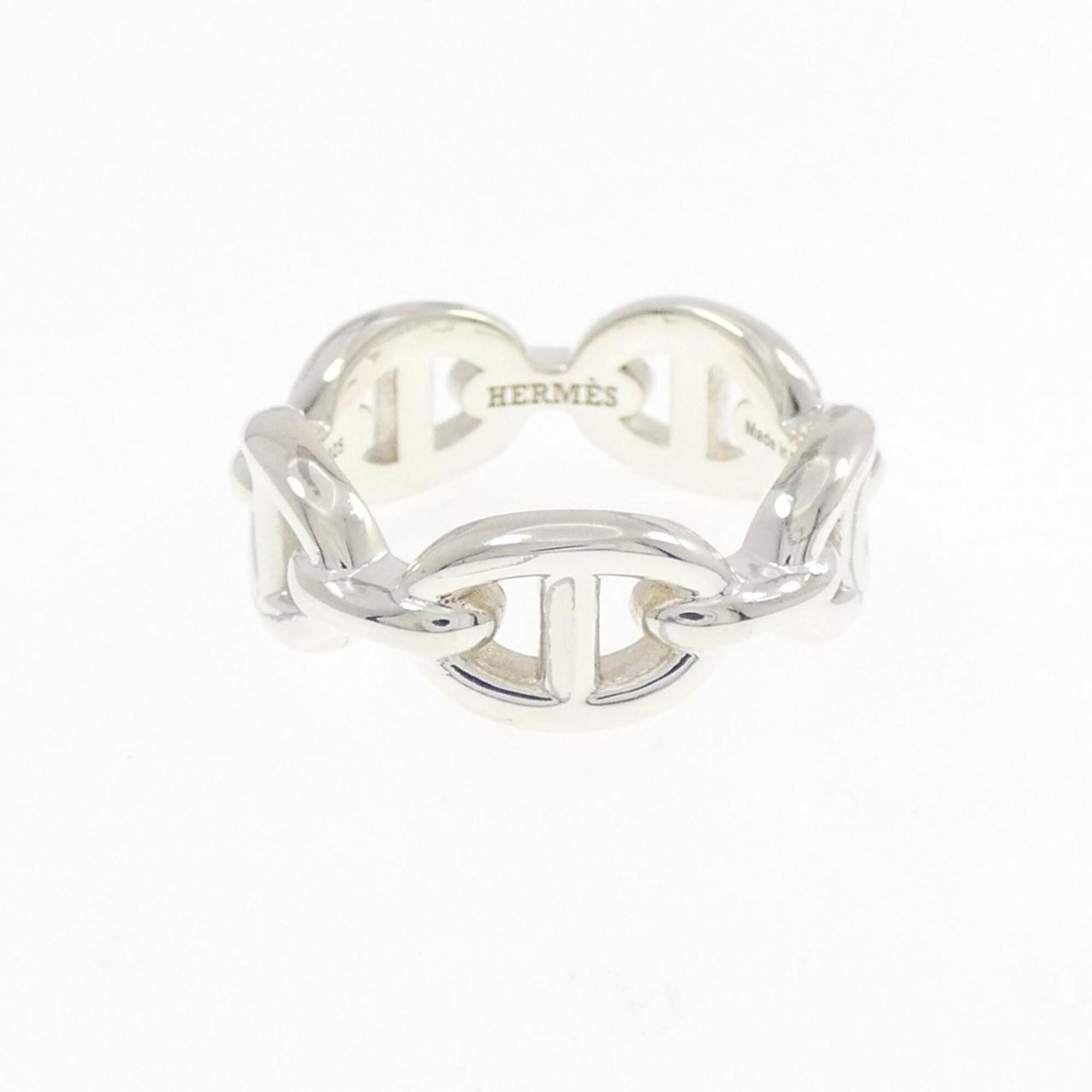Hermes Silver 925 Band Ring (Pre-Owned)