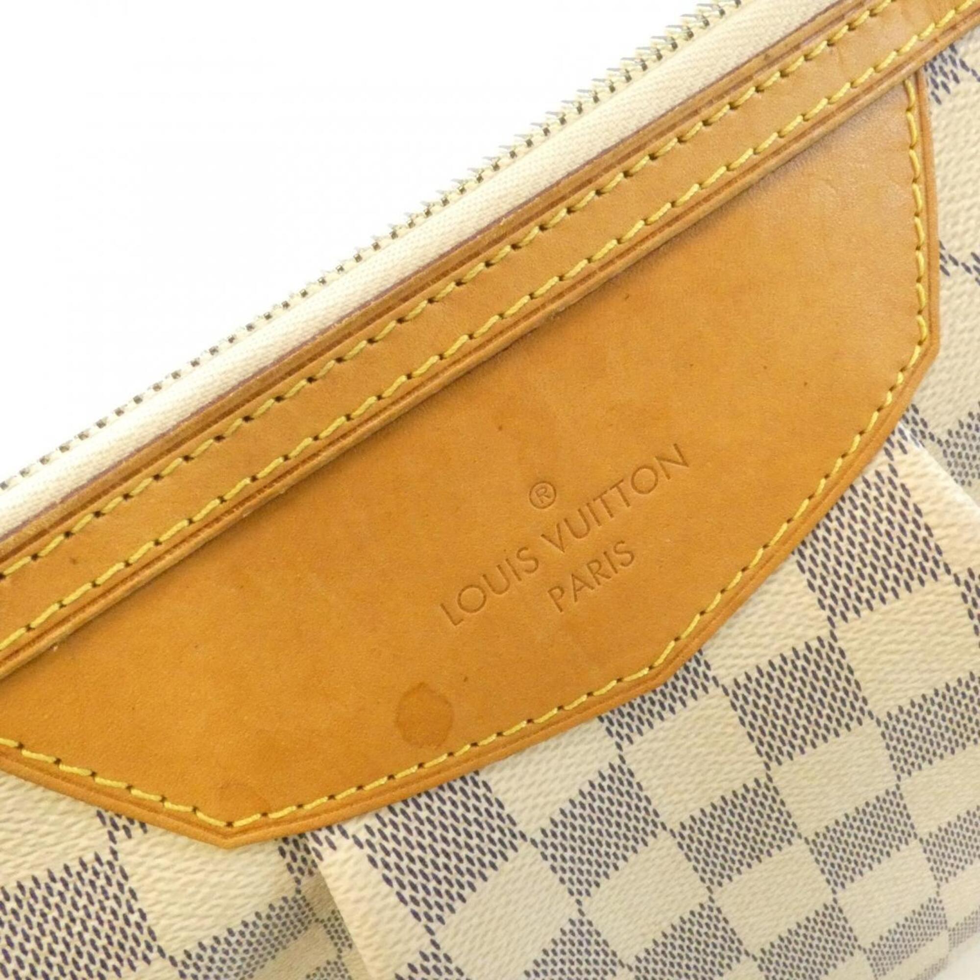Louis Vuitton Azur White Coated Canvas Shoulder Bag (Pre-Owned)