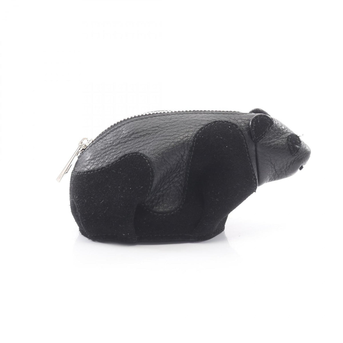 Loewe Black Leather Suede Coin Purse/Coin Case (Pre-Owned)