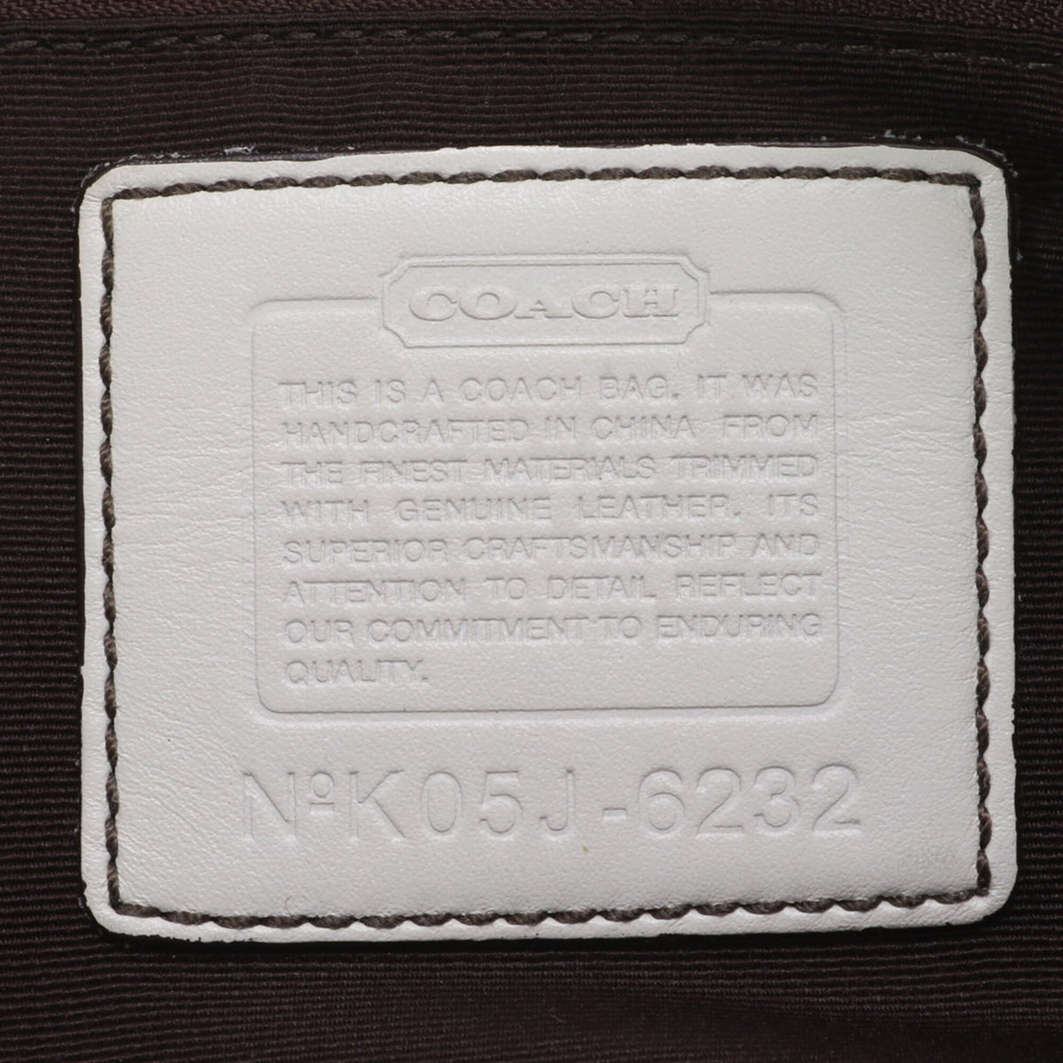 Coach Beige Leather Canvas Handbag Shoulder Bag Tote Bag (Pre-Owned)