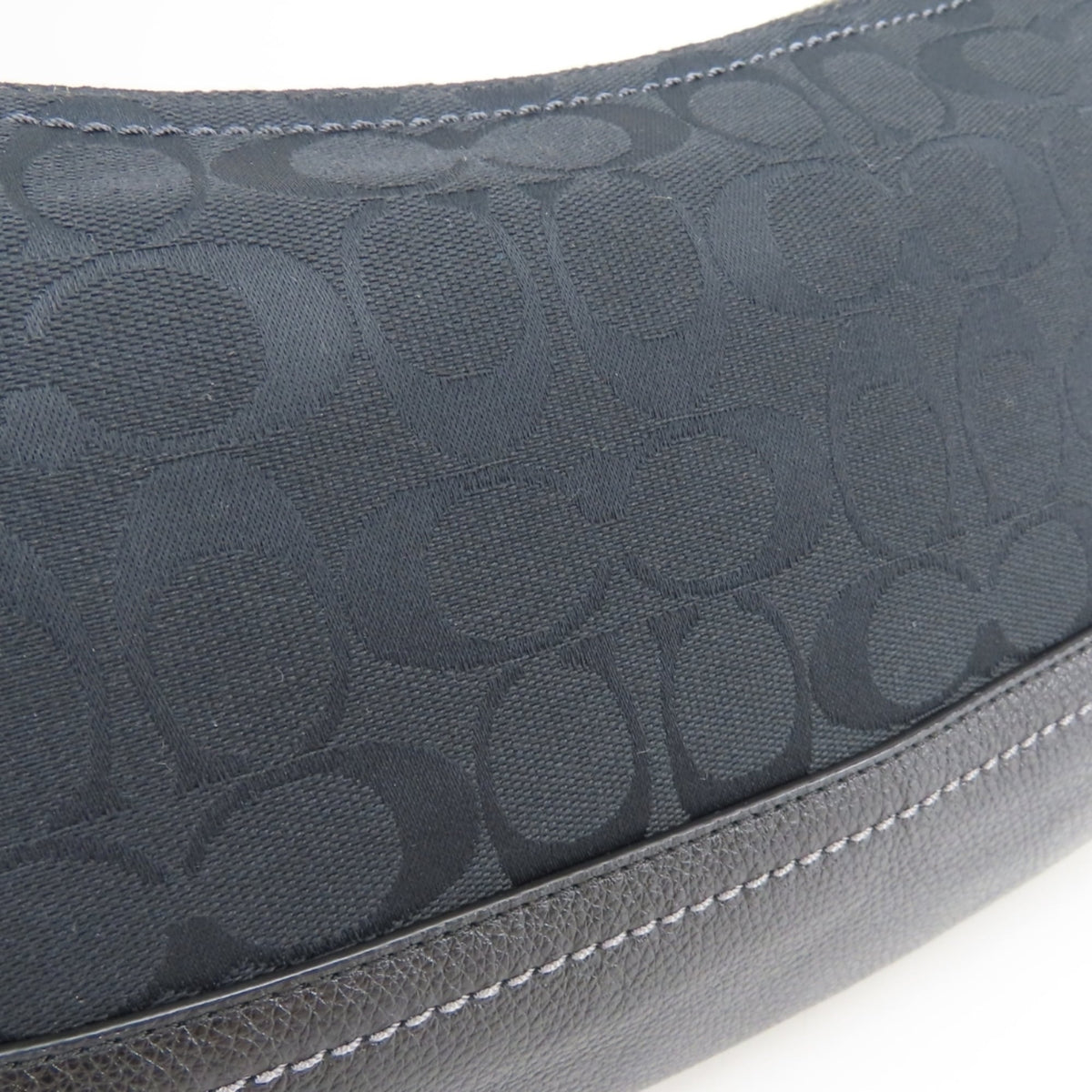 Coach Black Signature Line Shoulder Bag (Pre-Owned)