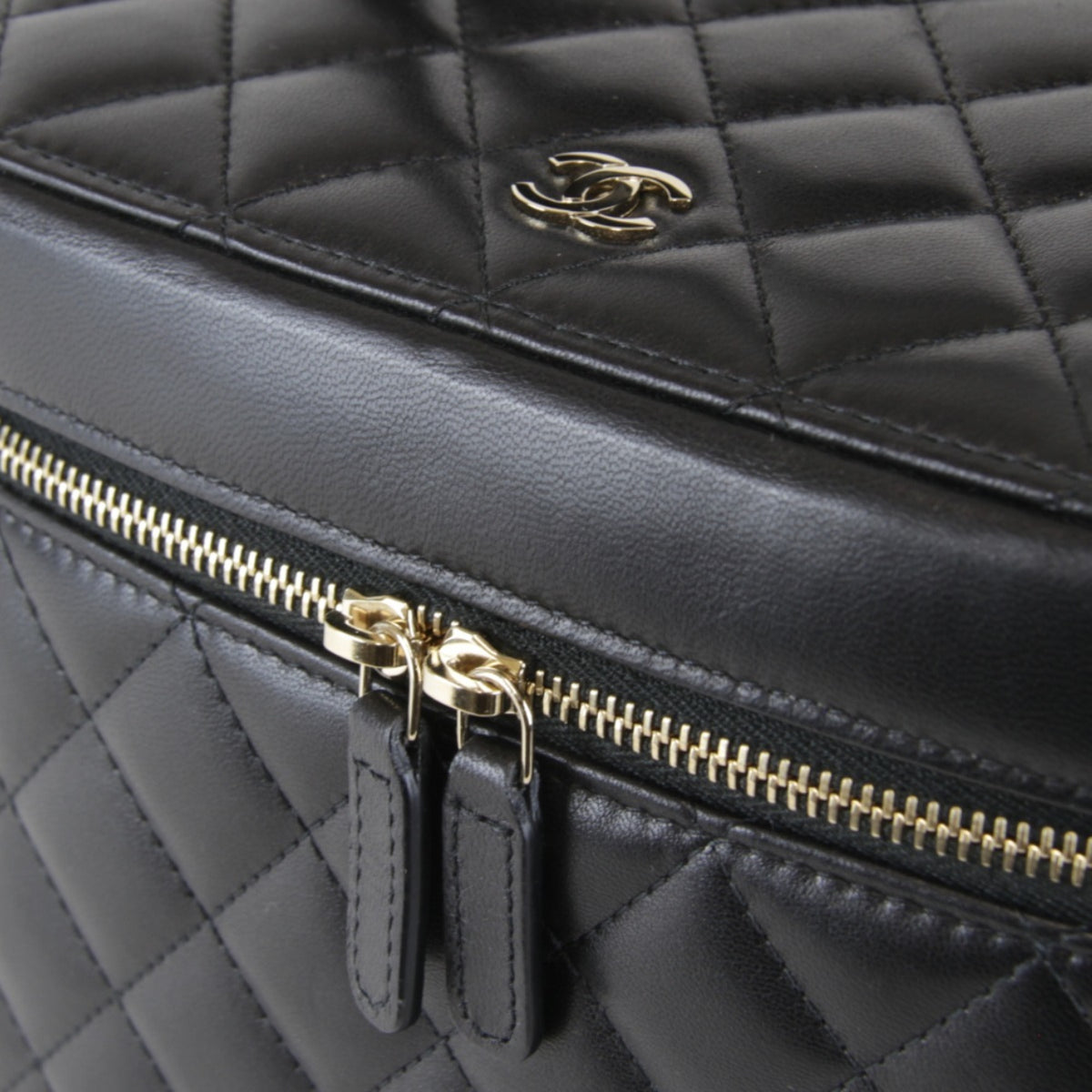 Chanel Black Leather Vanity Bag (Pre-Owned)