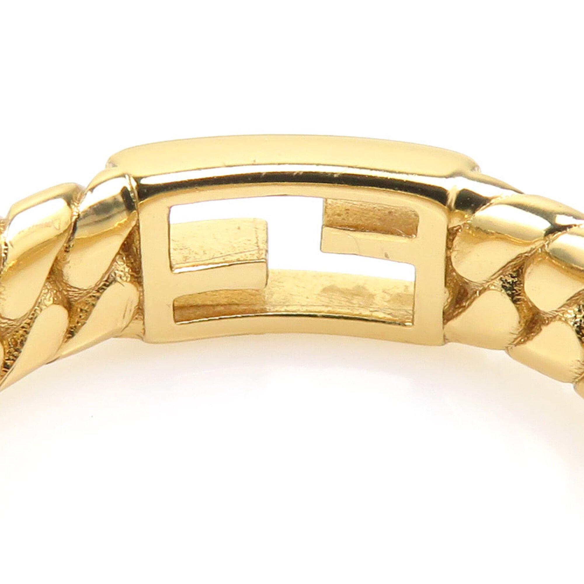 Fendi Gold Metal Band Ring (Pre-Owned)